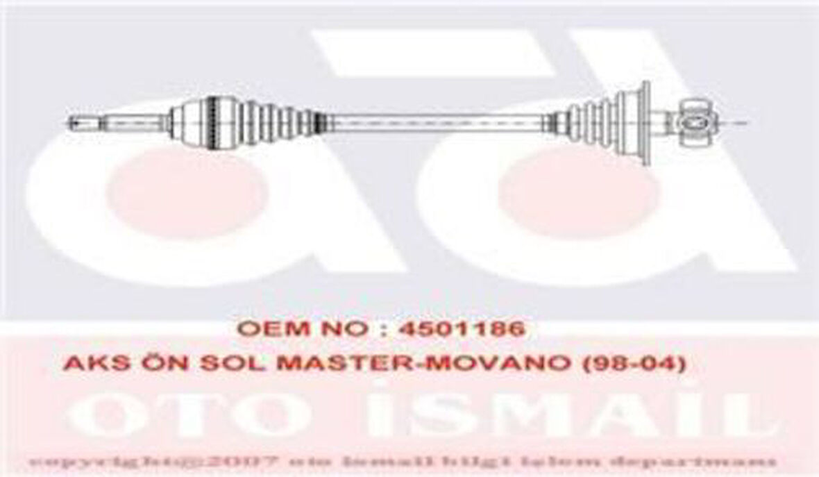 Gkn 303218 Aks Ön Sol Master-Movano 98-04 7700102978