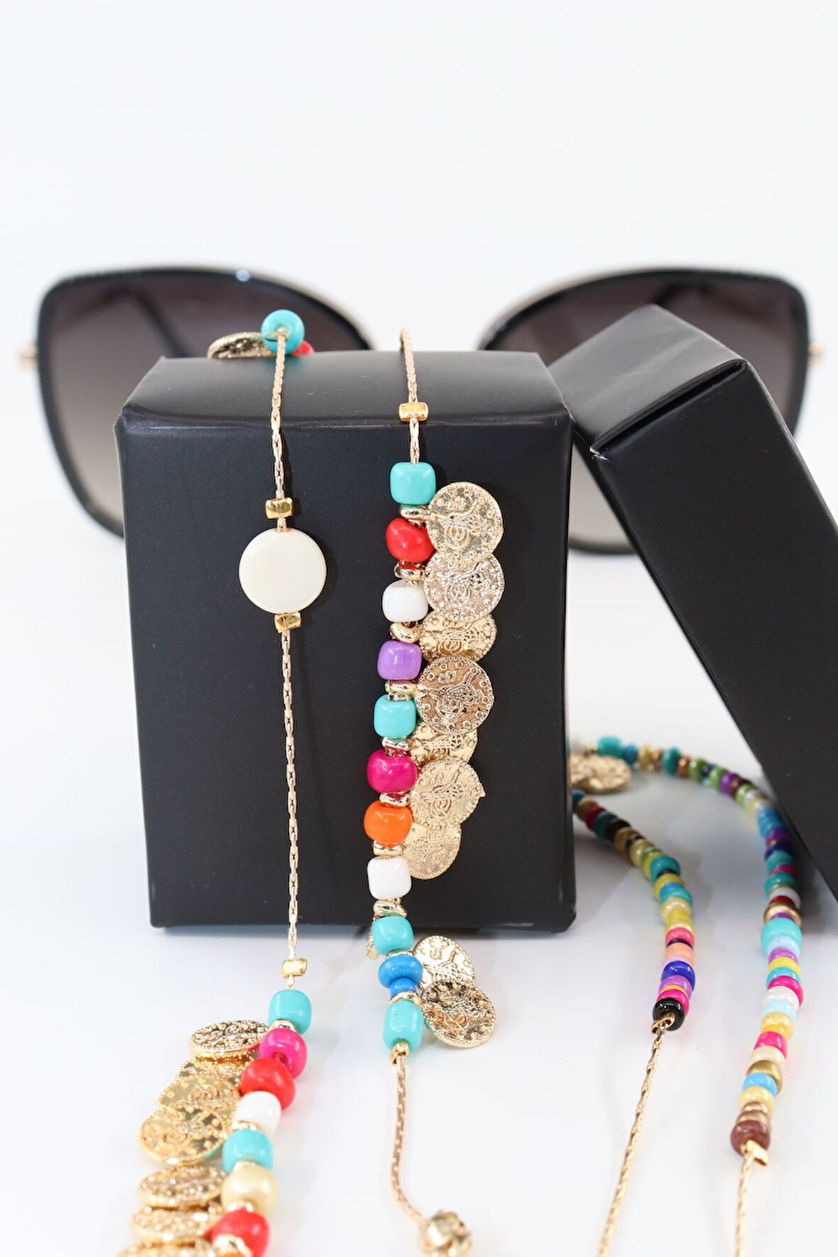 Gold Tuğralı Boncuklu Gözlük Ipi Kadın Gözlük Zinciri. Gözlük Ipi. Gözlük Ipi Askısı. Gözlük Zinciri