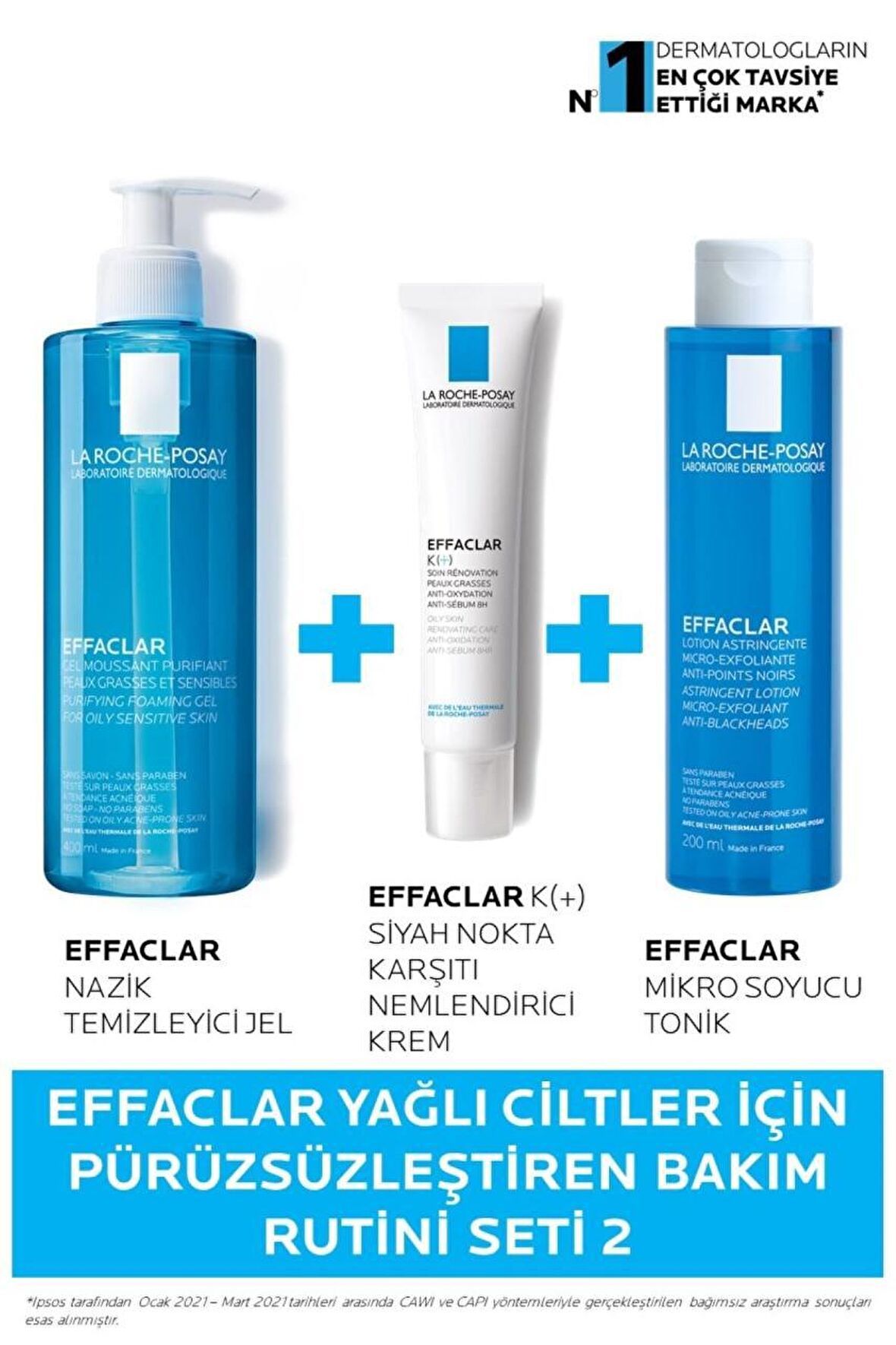 La Roche-Posay Effaclar Yağlı Ciltler İçin Pürüzsüzleştiren Siyah Nokta Karşıtı Bakım Seti