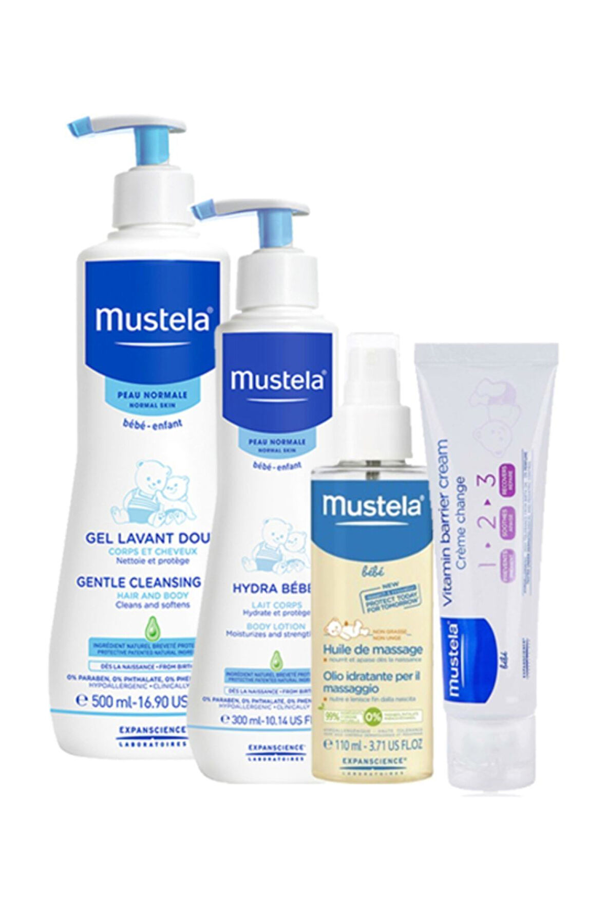Mustela Yeni Doğan Günlük Bakım Seti | 4 Parça Orijinal Boy