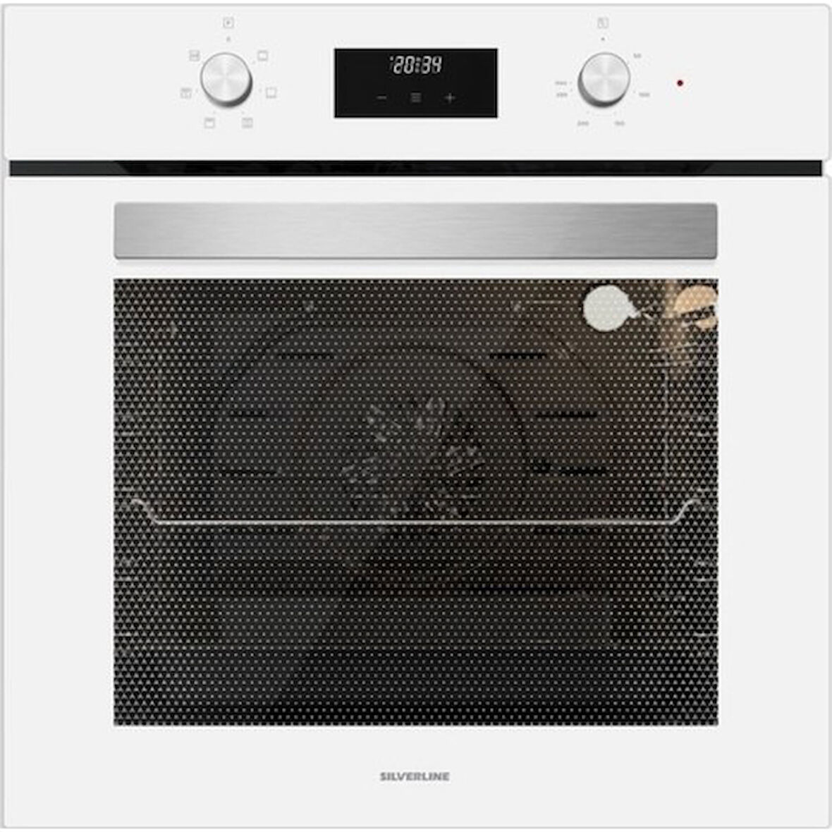 Silverline BO6502W02 - CS5335W01 Beyaz Cam Ankastre Set