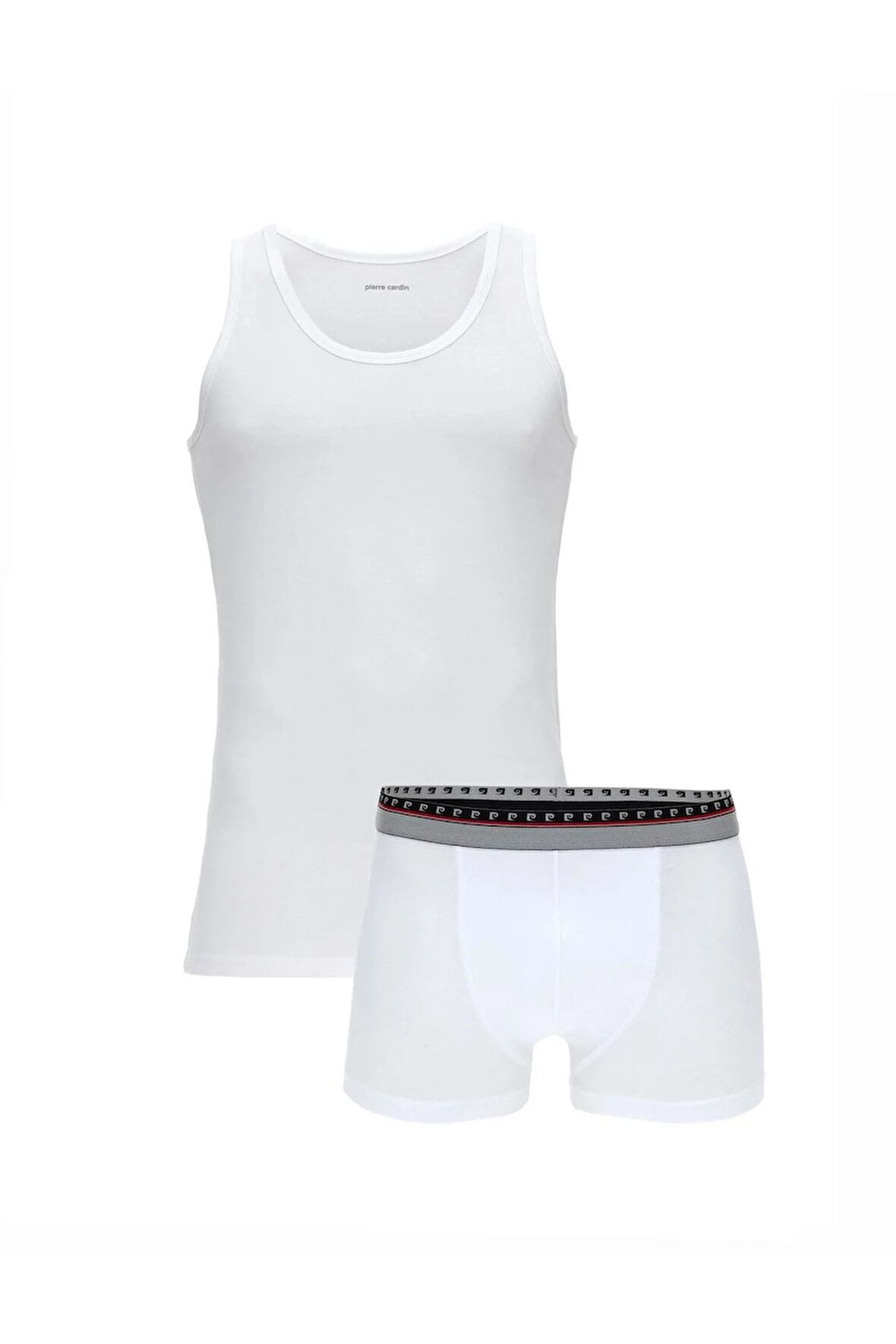 Erkek Beyaz Atlet ve Boxer 2'li Set, Modal & Pamuklu & Likralı