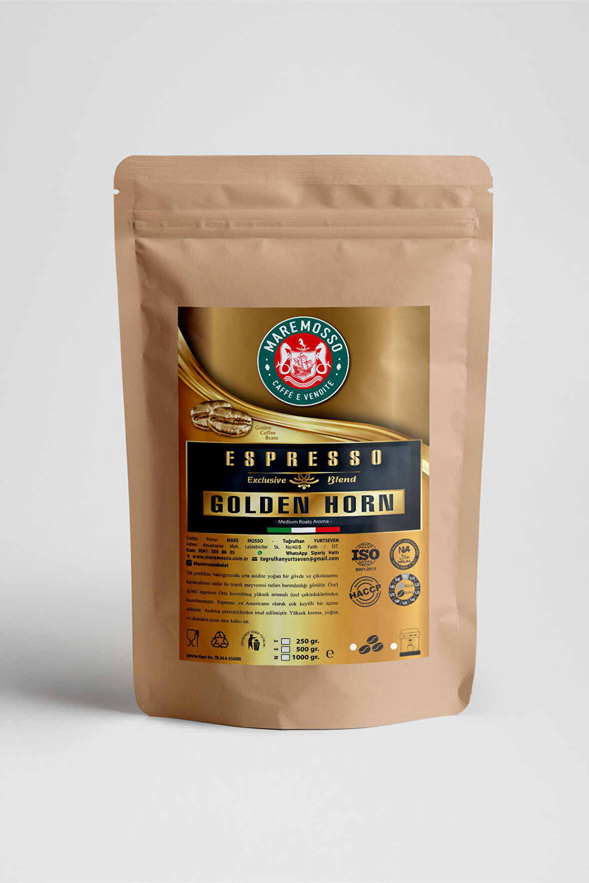 Espresso Golden Horn Blend Kahve 250 Gr.