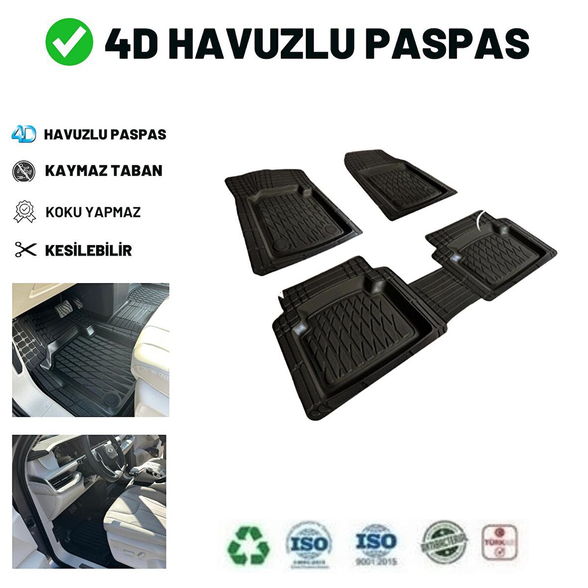 Ford Mondeo Sedan 2022 4D HAVUZLU ÜNİVERSAL YENİ NESİL PASPAS SİYAH GOLD SERİ