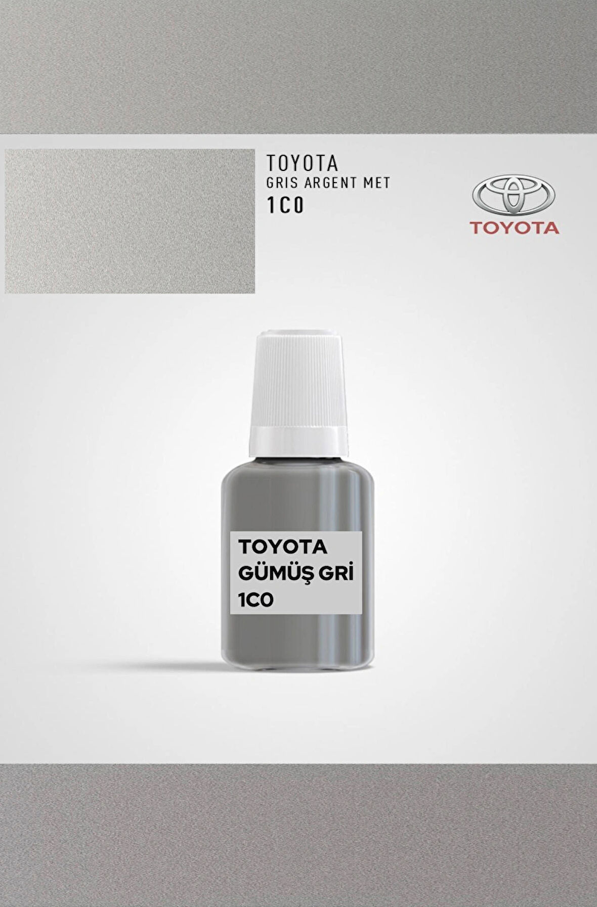 TOYOTA 1C0 METALİK GÜMÜŞ - Profesyonel Çizik Ve Taş İzi Giderici Rötüş Boyası 30ml.