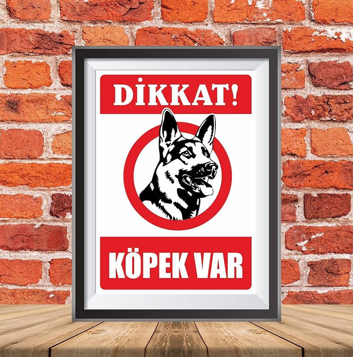 DİKKAT KÖPEK VAR İKAZ TABELASI 25X35 CM