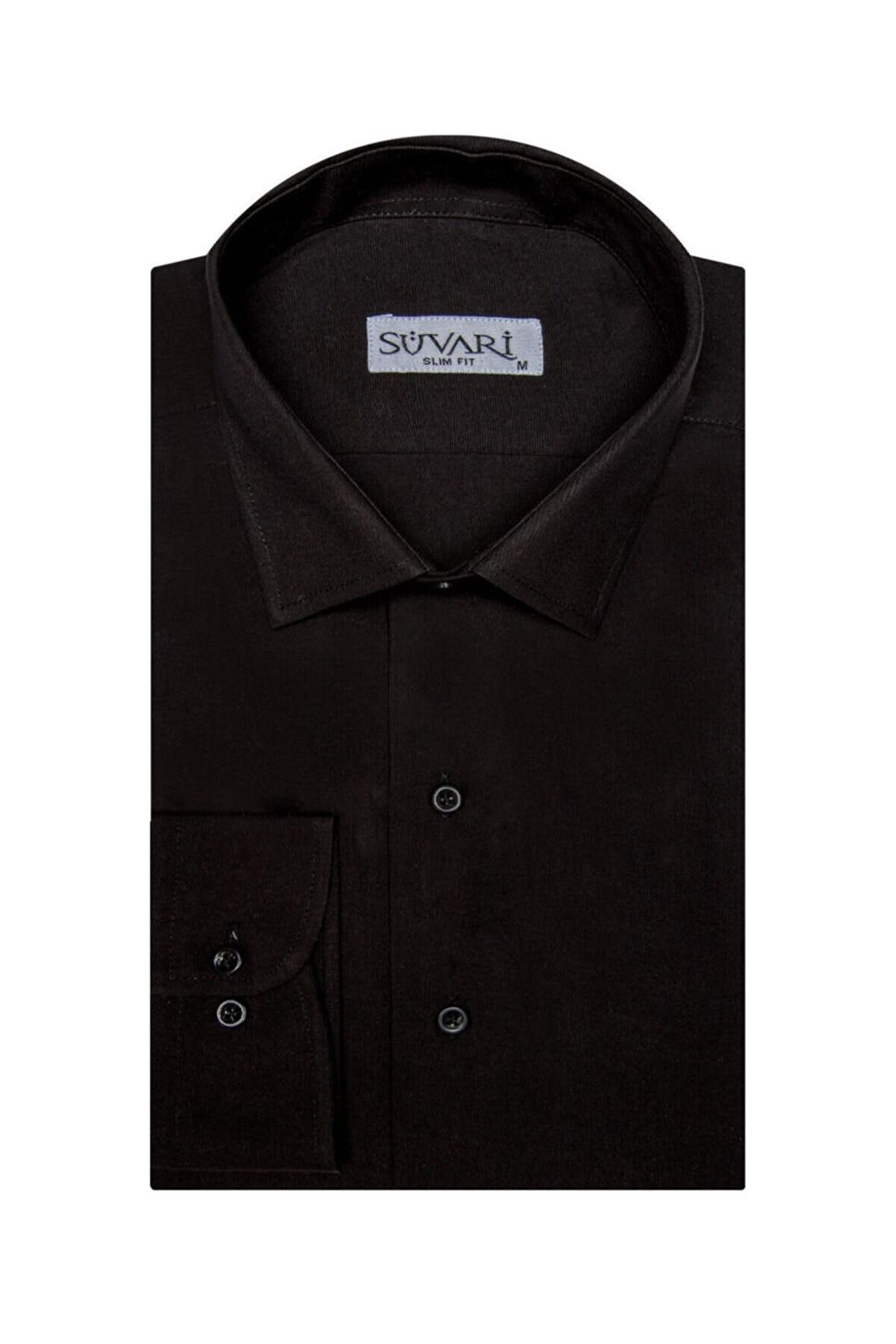 Süvari Slim Fit Siyah Erkek Gömlek