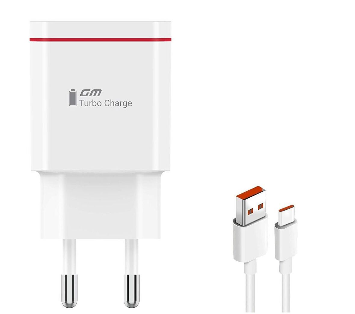 GM5 Plus Şarj Cihazı Başlık + Type-C Data / GM8 / GM8 Go / GM9 / GM20 ve Type-C Uyumlu Model Destekli