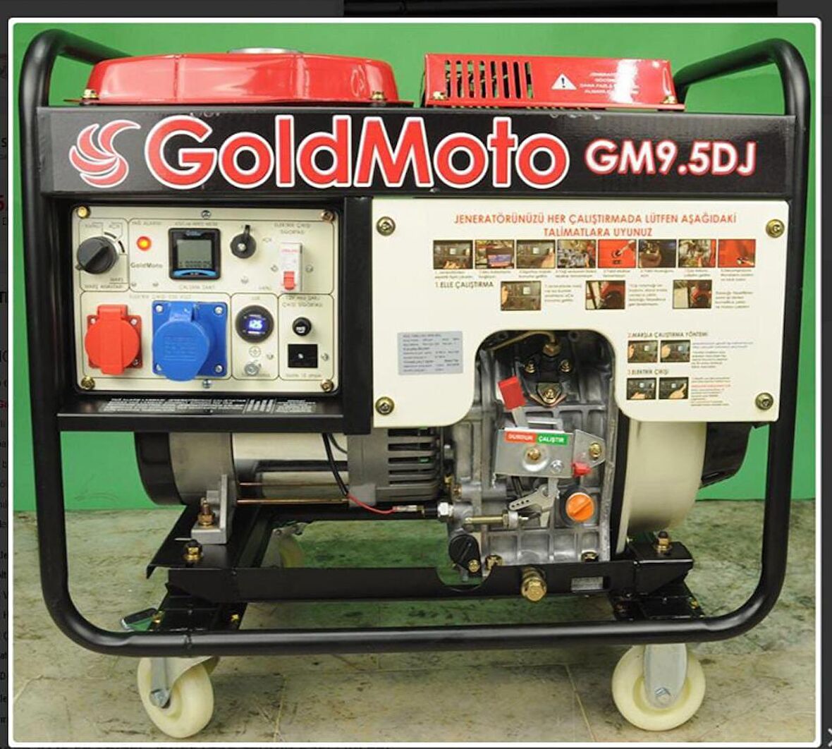 GoldMoto GM9.5DJ Dizel Jeneratör 8.7Kva Monofaze Marşlı