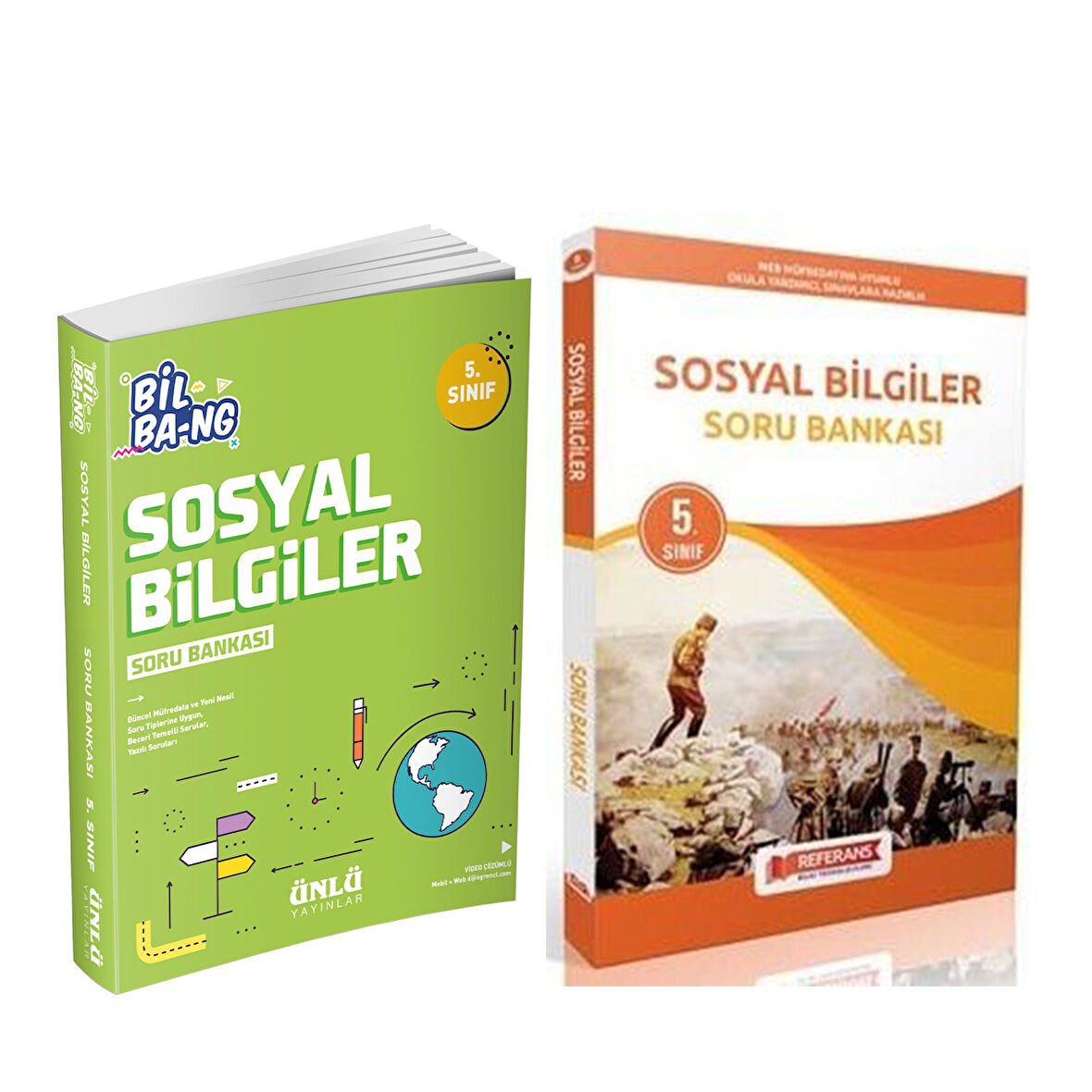 Ünlü 5.Sınıf Bil Bang Sosyal Bilgiler ve Referans Sosyal Bilgiler Soru Bankası Seti 2 Kitap