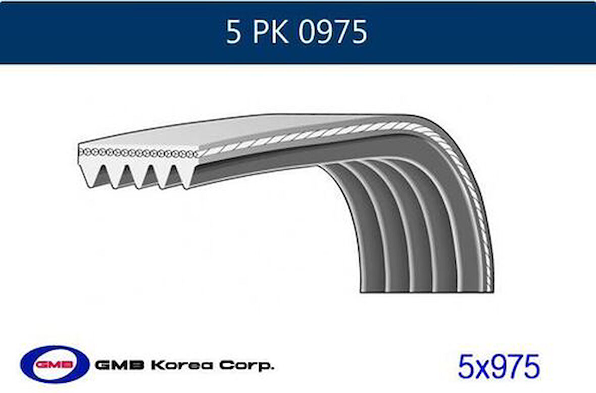 Gmb 5Pk0975 V Kayışı Tpsx Punto Vectra