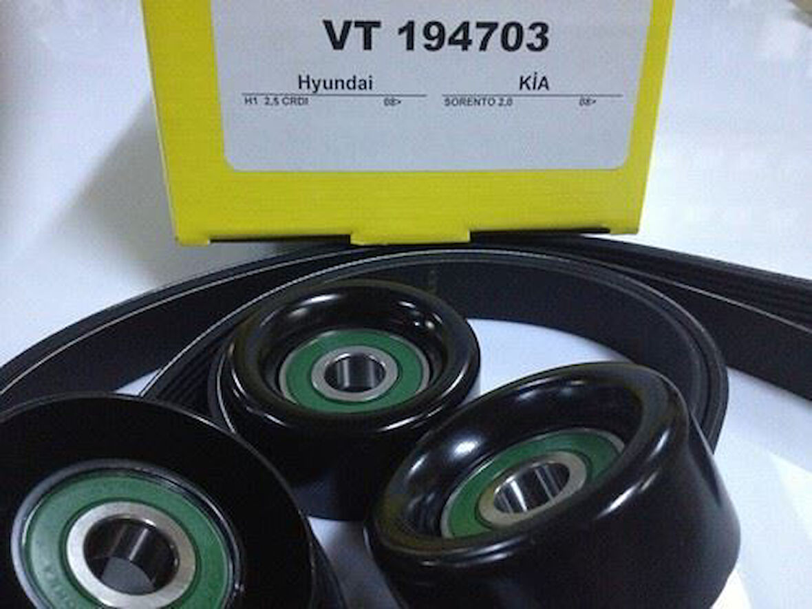 GMB GTK594703 Alternatör Kayış Seti H1 Sorento 08-2.5D-2.5CRDI 7PK2268+Gt10388 