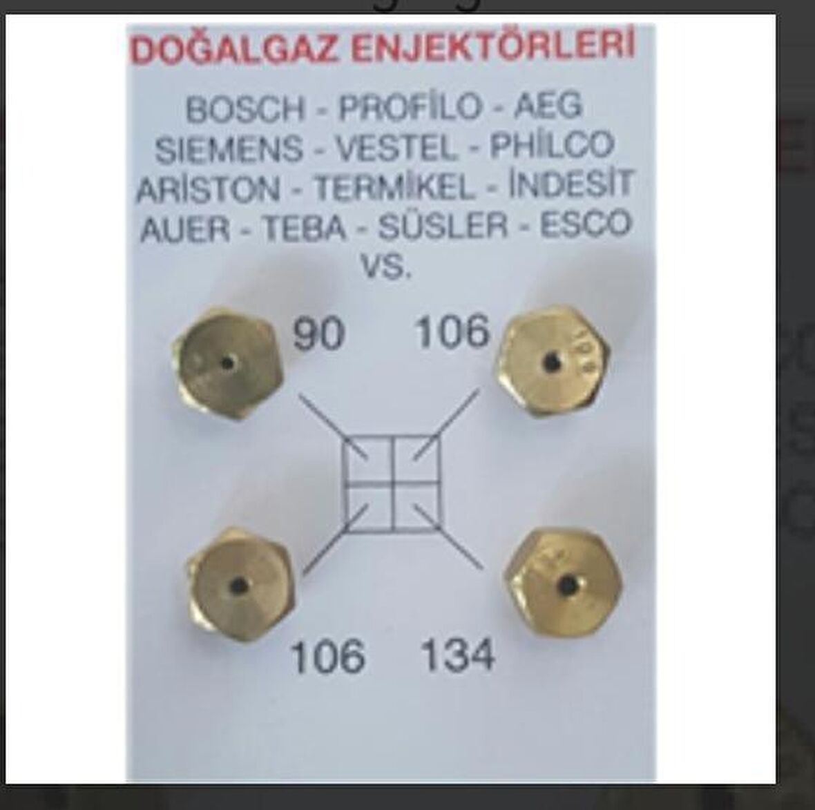 100 Takım 7 Lik Doğalgaz Ocak Memesi