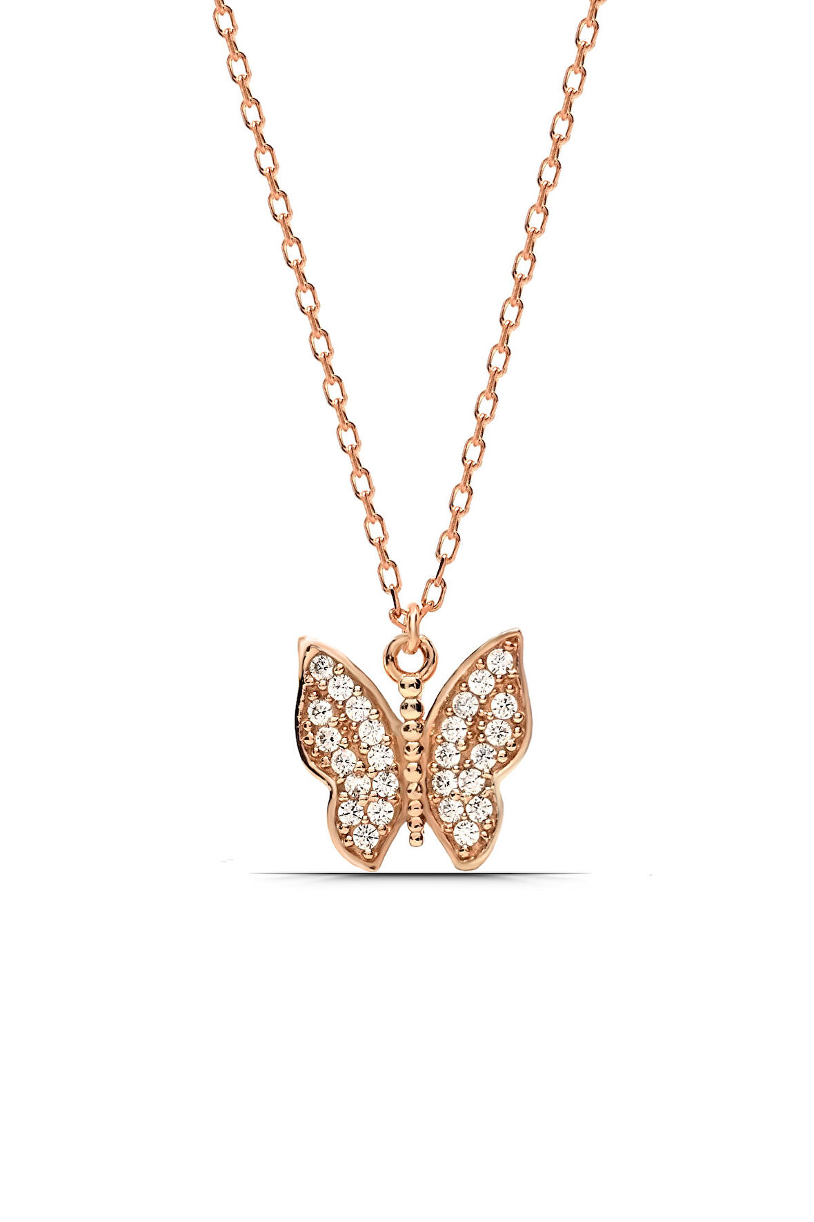 Kadın Kelebek Tasarım 925 Ayar Gümüş Kolye