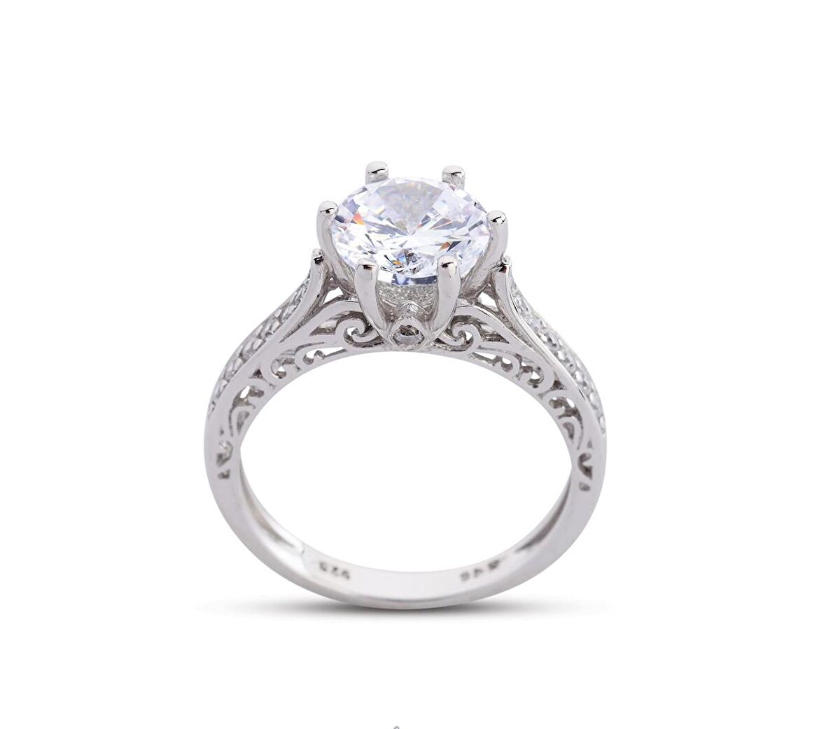 Barok Montür Tektaş Altın Rengi Yüzük GMS172