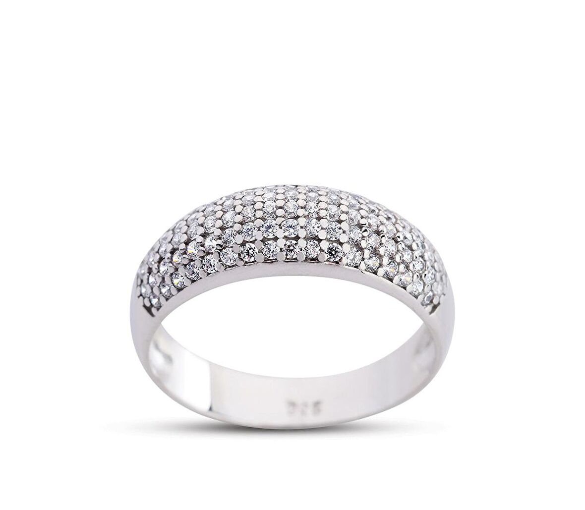 Mikro Beyaz Renk Gümüş Alyans  GMS211