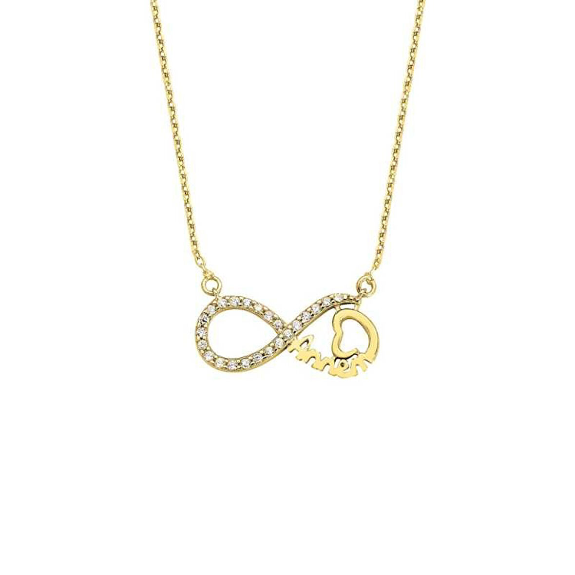 Sonsuzluk Annem Gümüş Kolye  GMS907