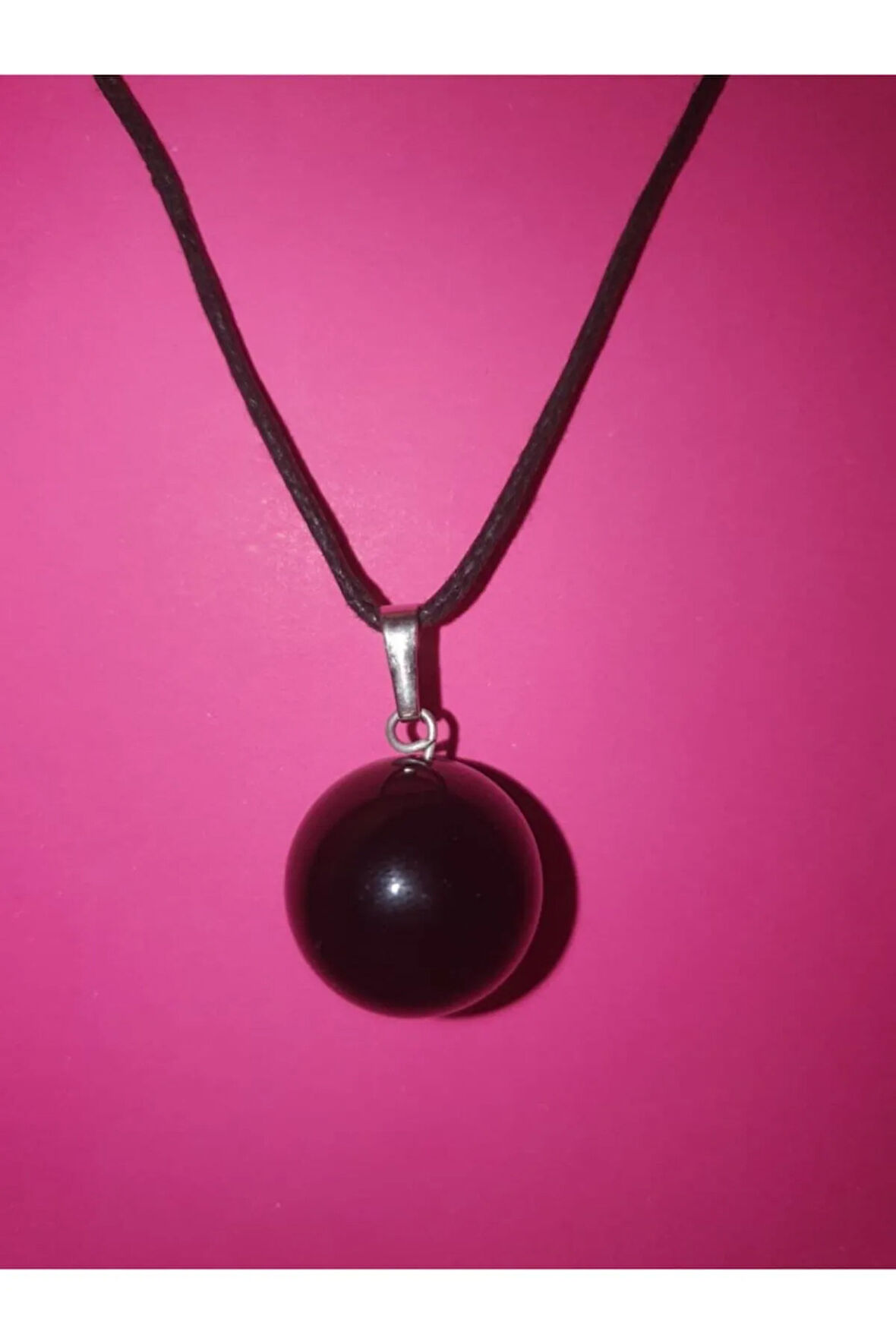 Akik Taşı Kolye Orijinal Doğal Taş 18mm Kolye