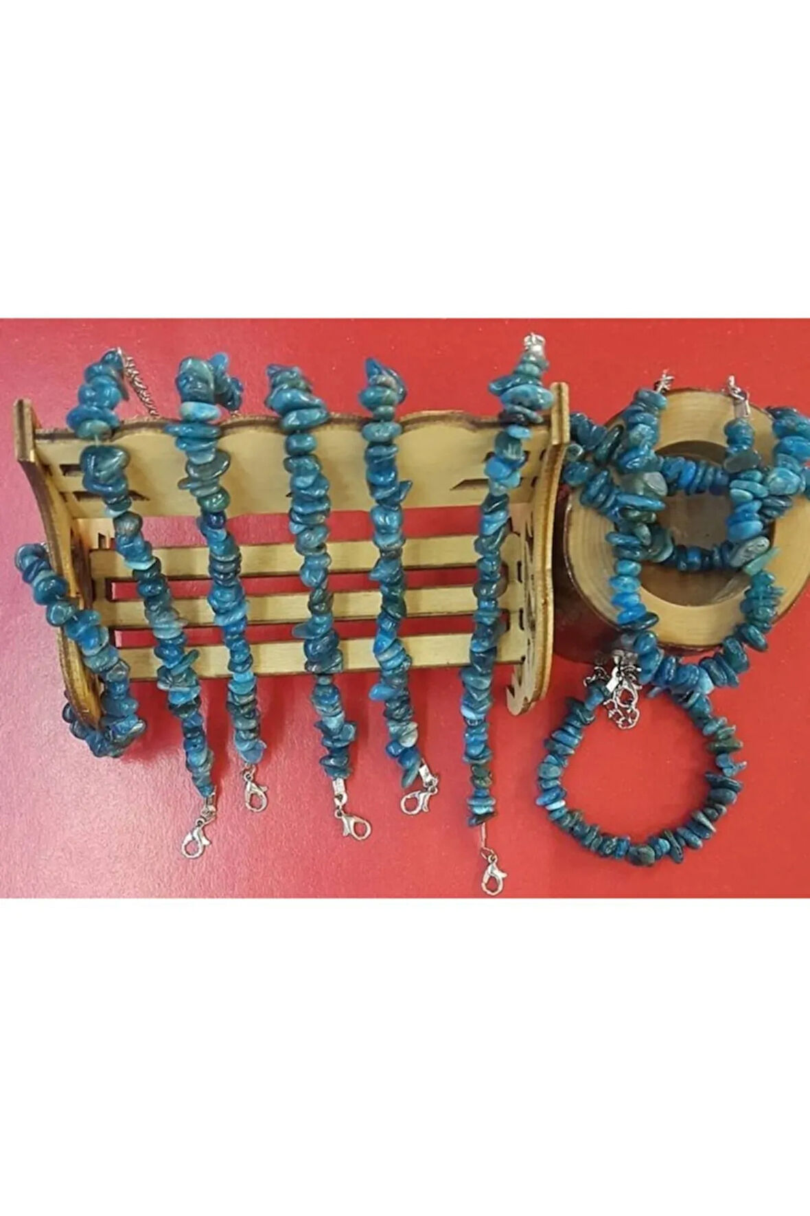 Sertifikalı Doğal Taş Apatit Taşı Bileklik