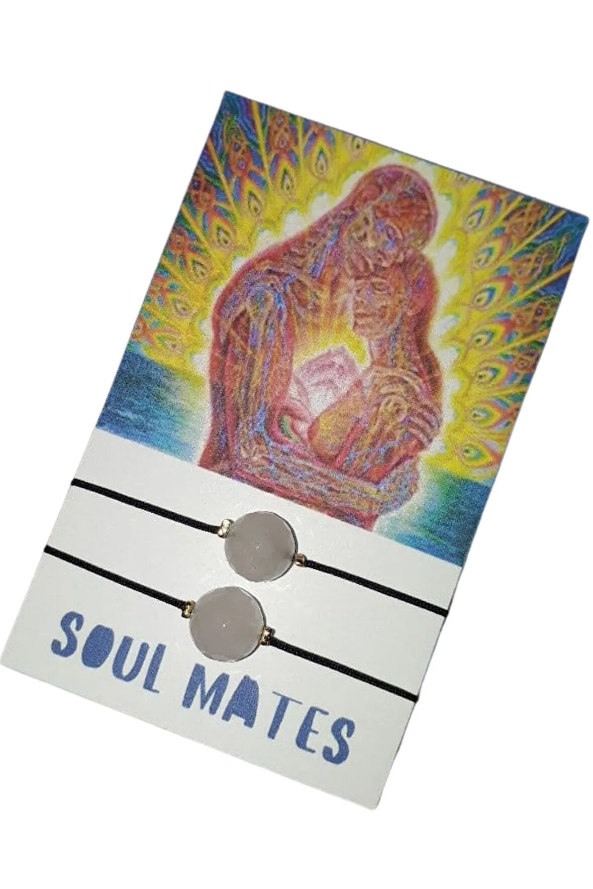 Sertifikalı Ruh Eşi Kuvars Doğal Taşlı Ip Bileklik