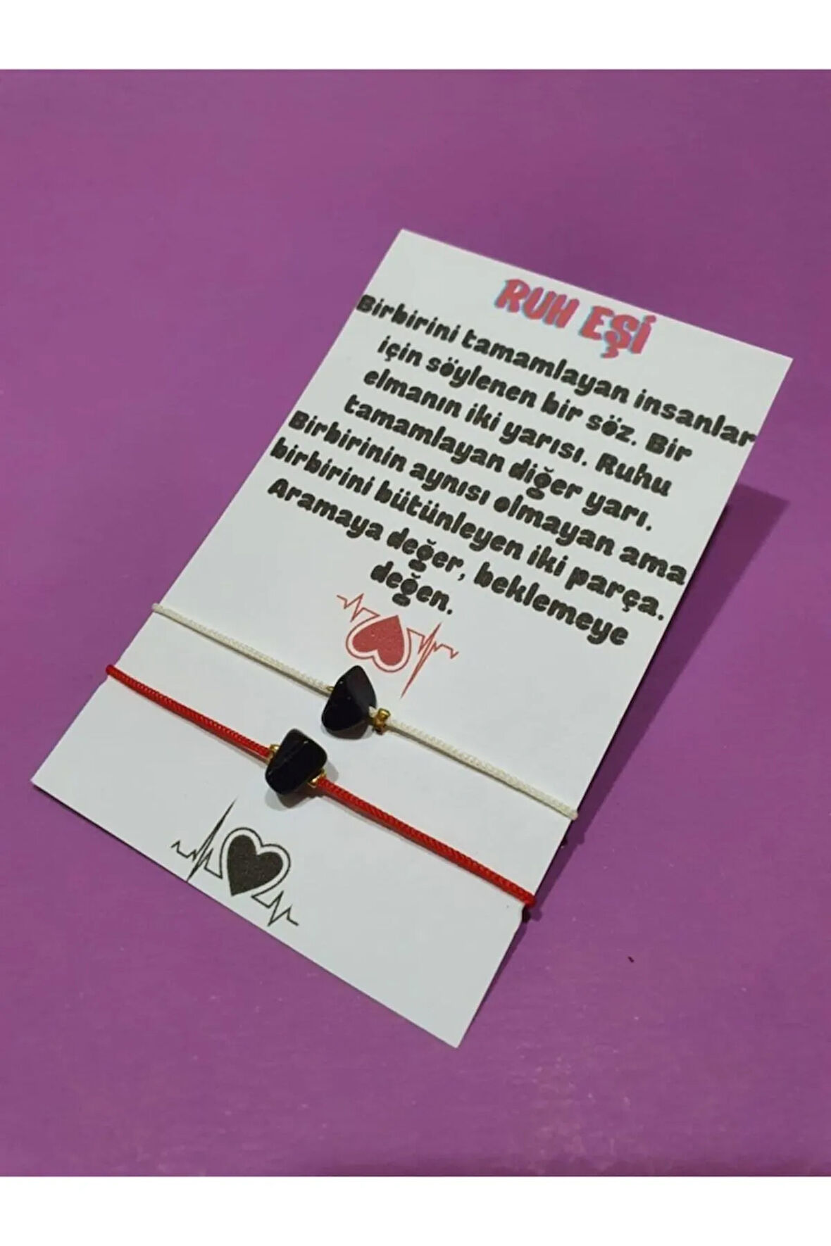 Sertifikalı Ruh Eşi Oniks Doğal Taşlı Ip Bileklik