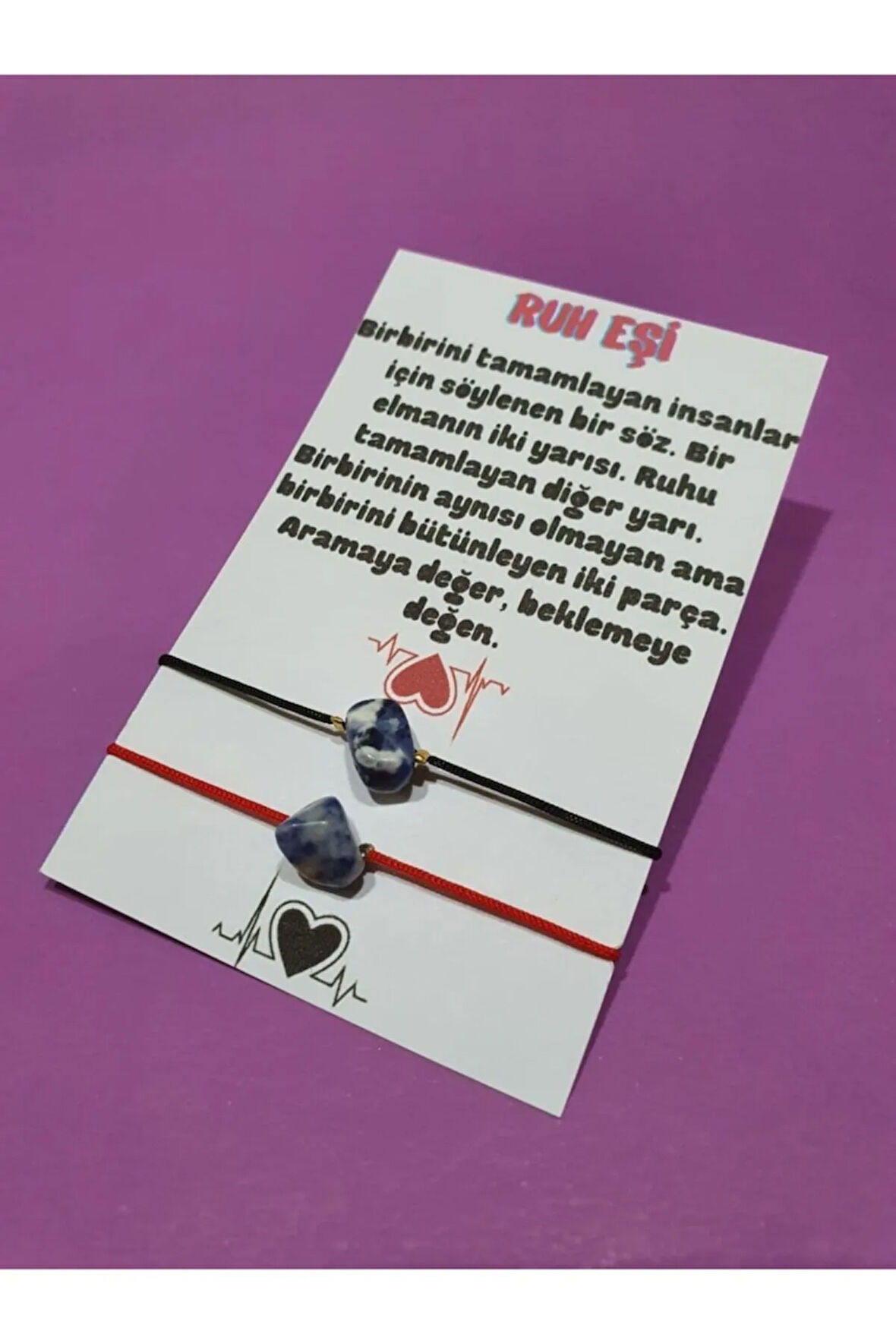 Sertifikalı Ruh Eşi Sodalit Doğal Taşlı Ip Bileklik