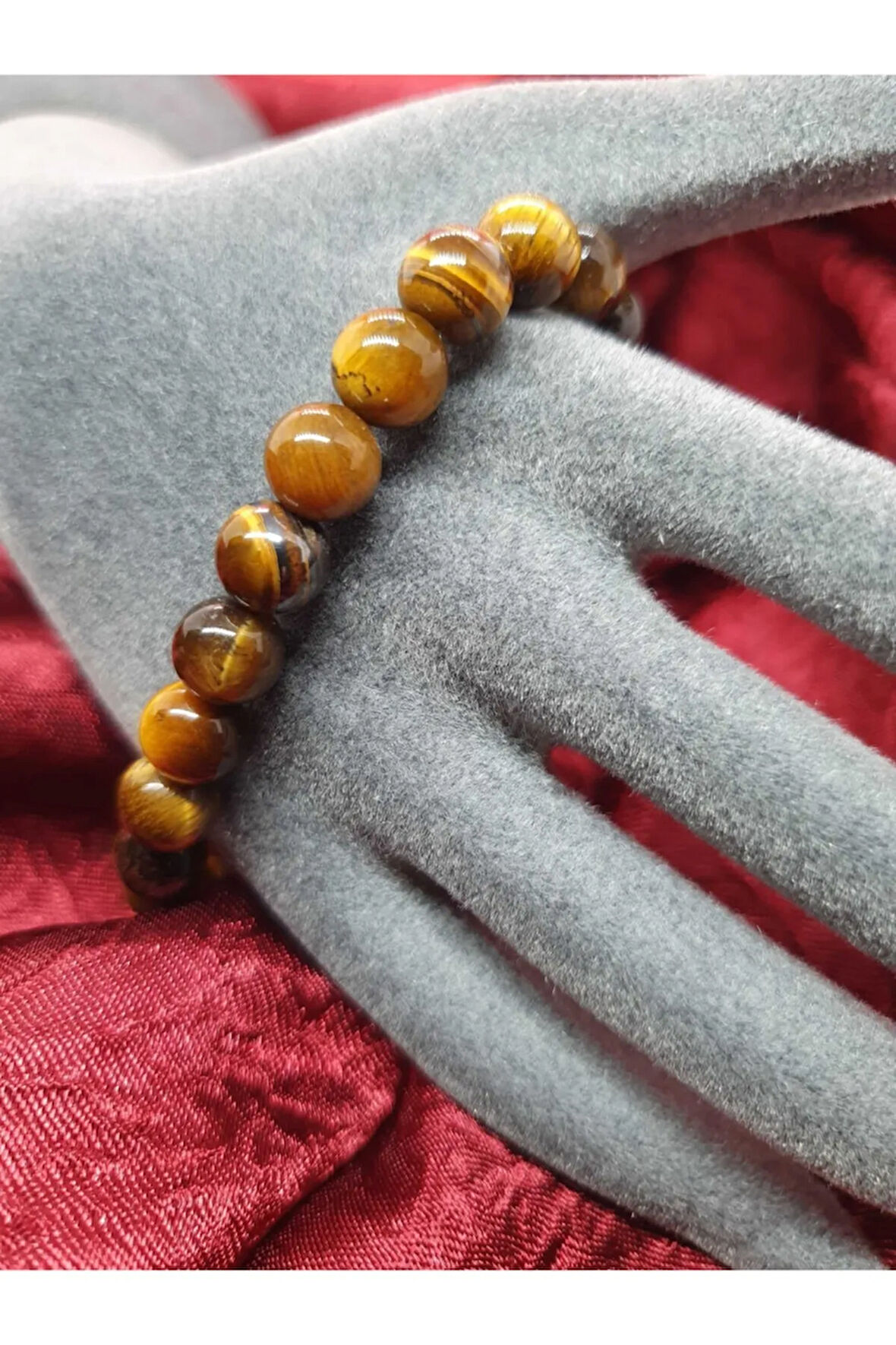 Sertifikalı Kaplan Gözü Doğal Taş Bileklik 8 Mm