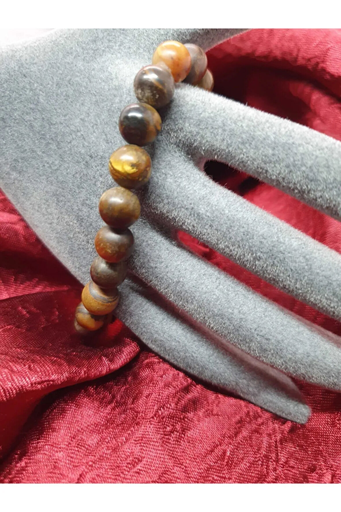 Sertifikalı Kaplan Gözü Doğal Taş Bileklik 8 Mm