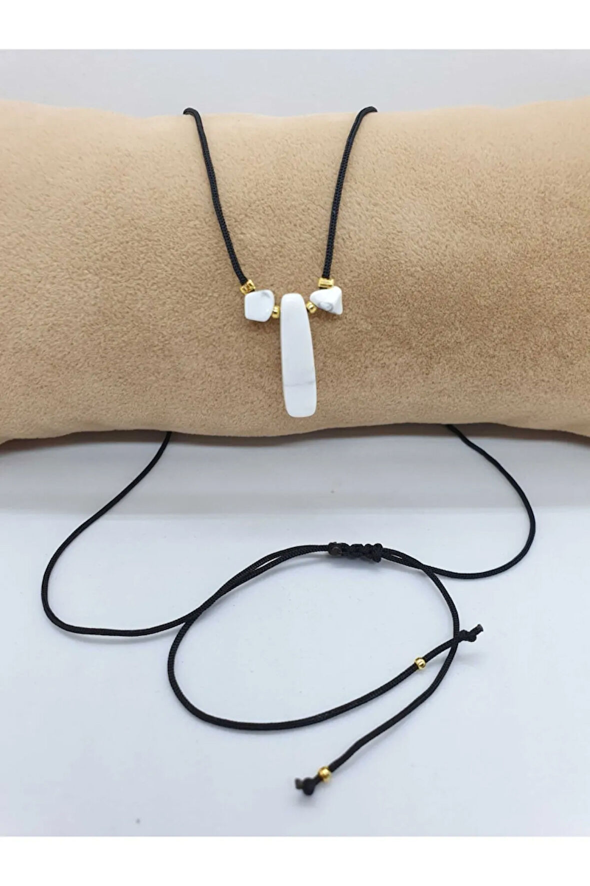 Sertifikalı Havlit Taşı Kolye Ayarlanabilir Orijinal Doğal Taş Çok Fonksiyonlu Kolye