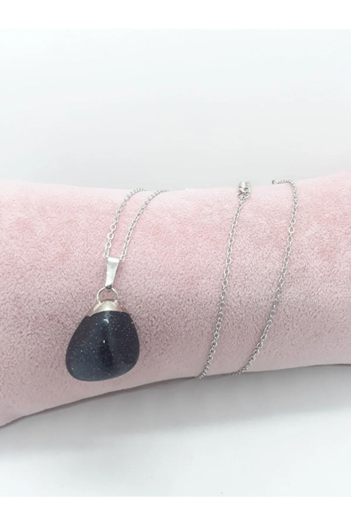 Sertifikalı Yıldız Taşı Doğal Taş Kolye (ZİNCİR VE İP DAHİL)