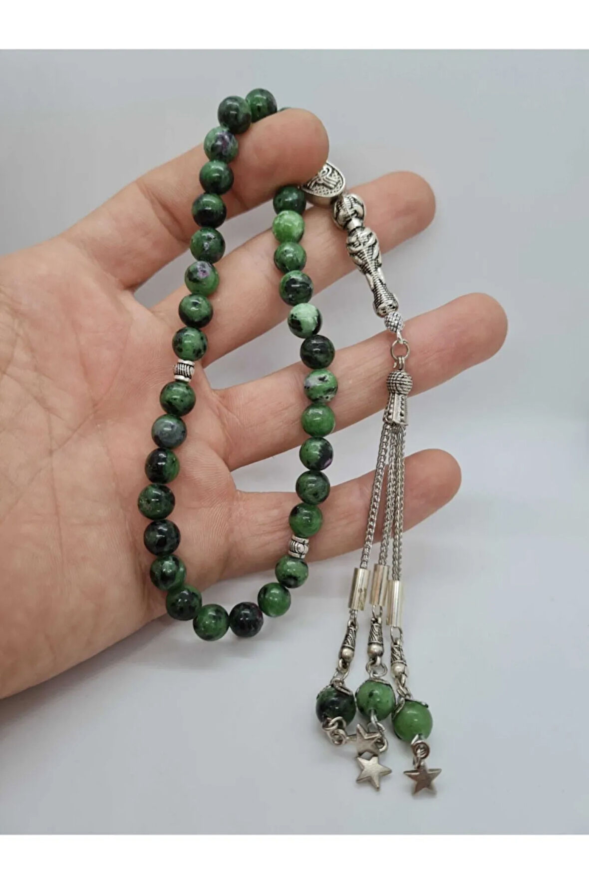 Sertifikalı Zeosit Doğal Taş Tesbih Aaa Kalite 8mm