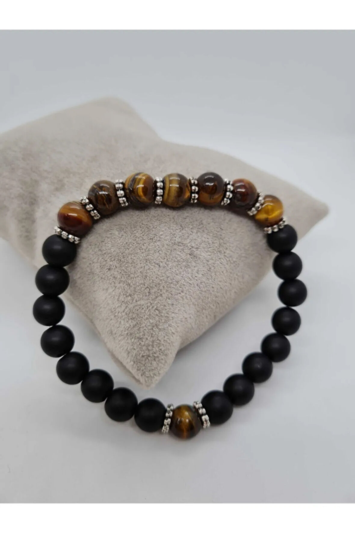 Sertifikalı Kaplan Gözü Oniks Doğal Taş Bileklik