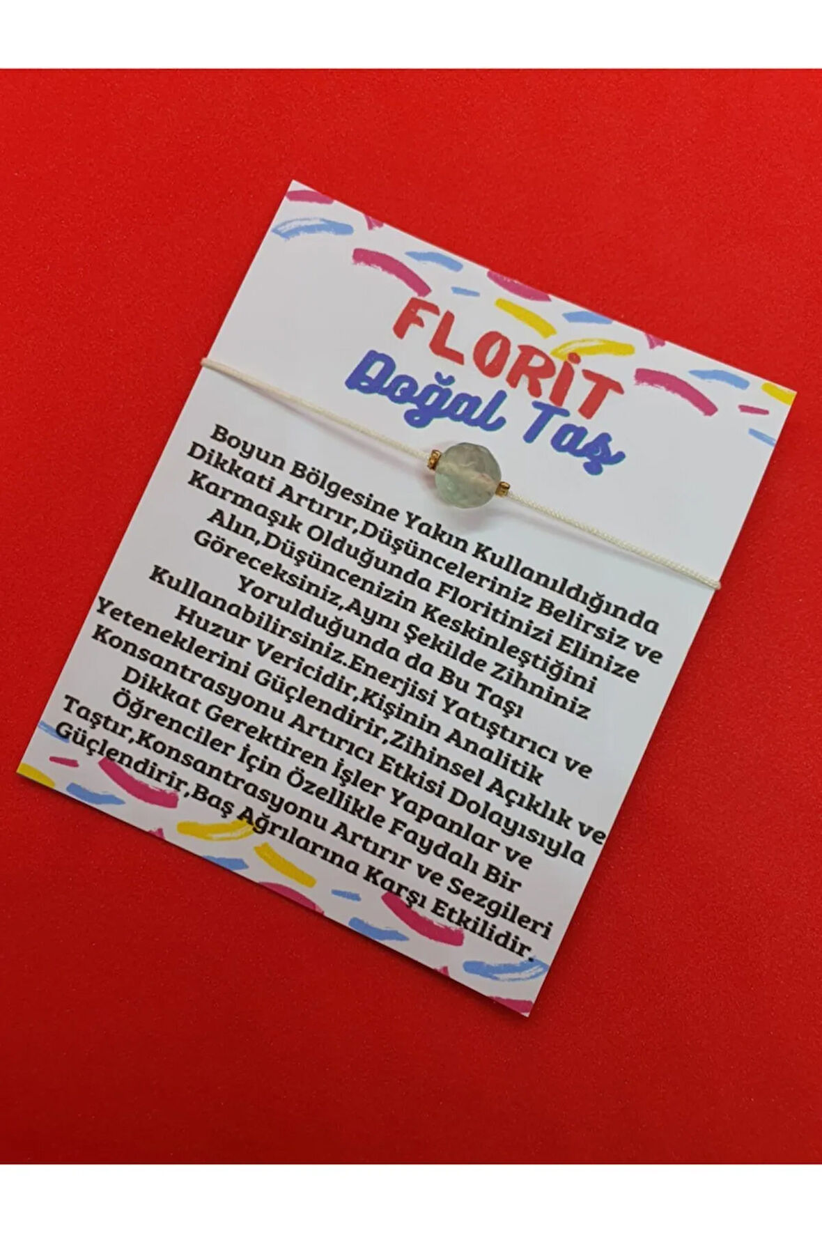 Sertifikalı Florit Doğal Taş Bileklik