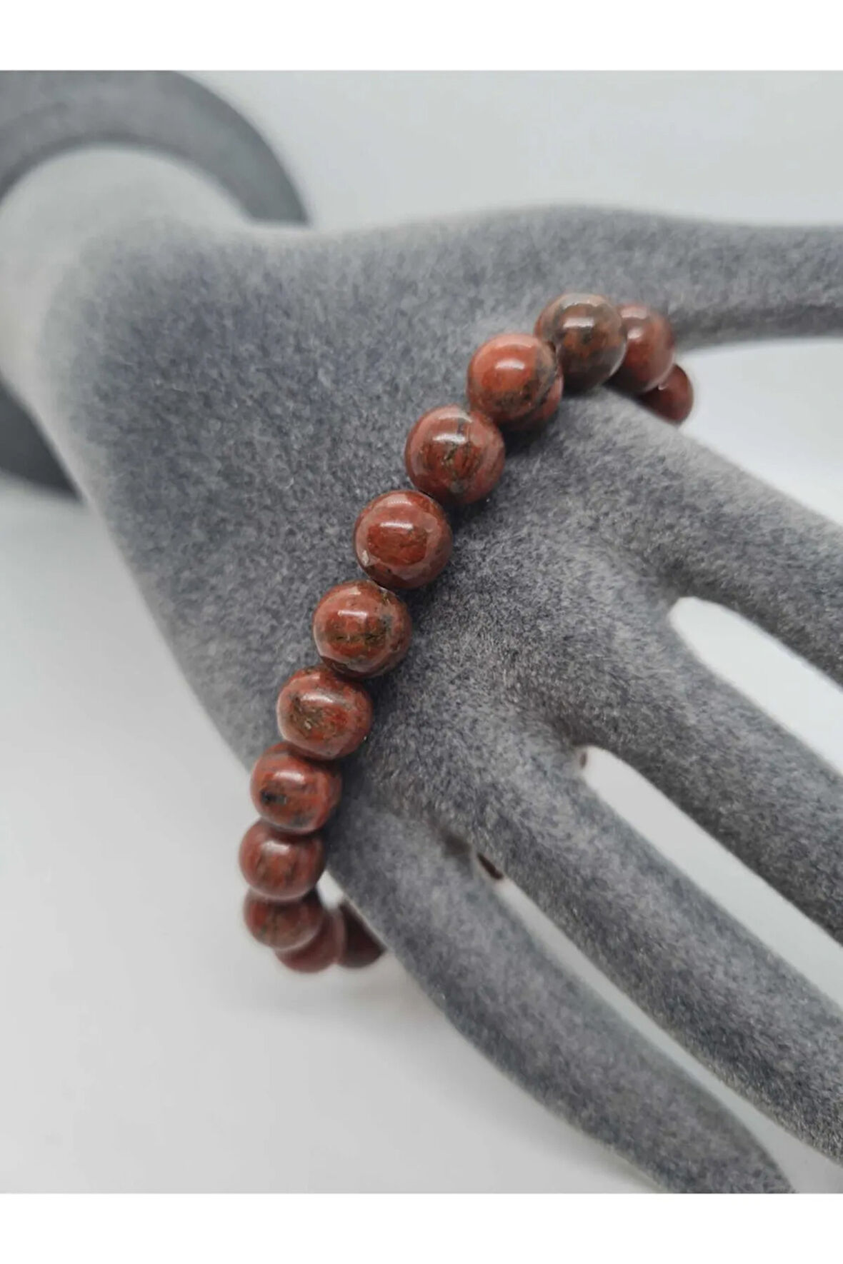 Sertifikalı Jasper Doğal Taş Bileklik 8mm