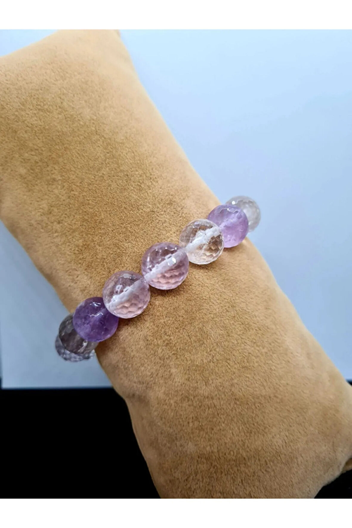 Sertifikalı Ametrin Doğal Taş Bileklik Faset Kesim Aaa Kalite 12mm