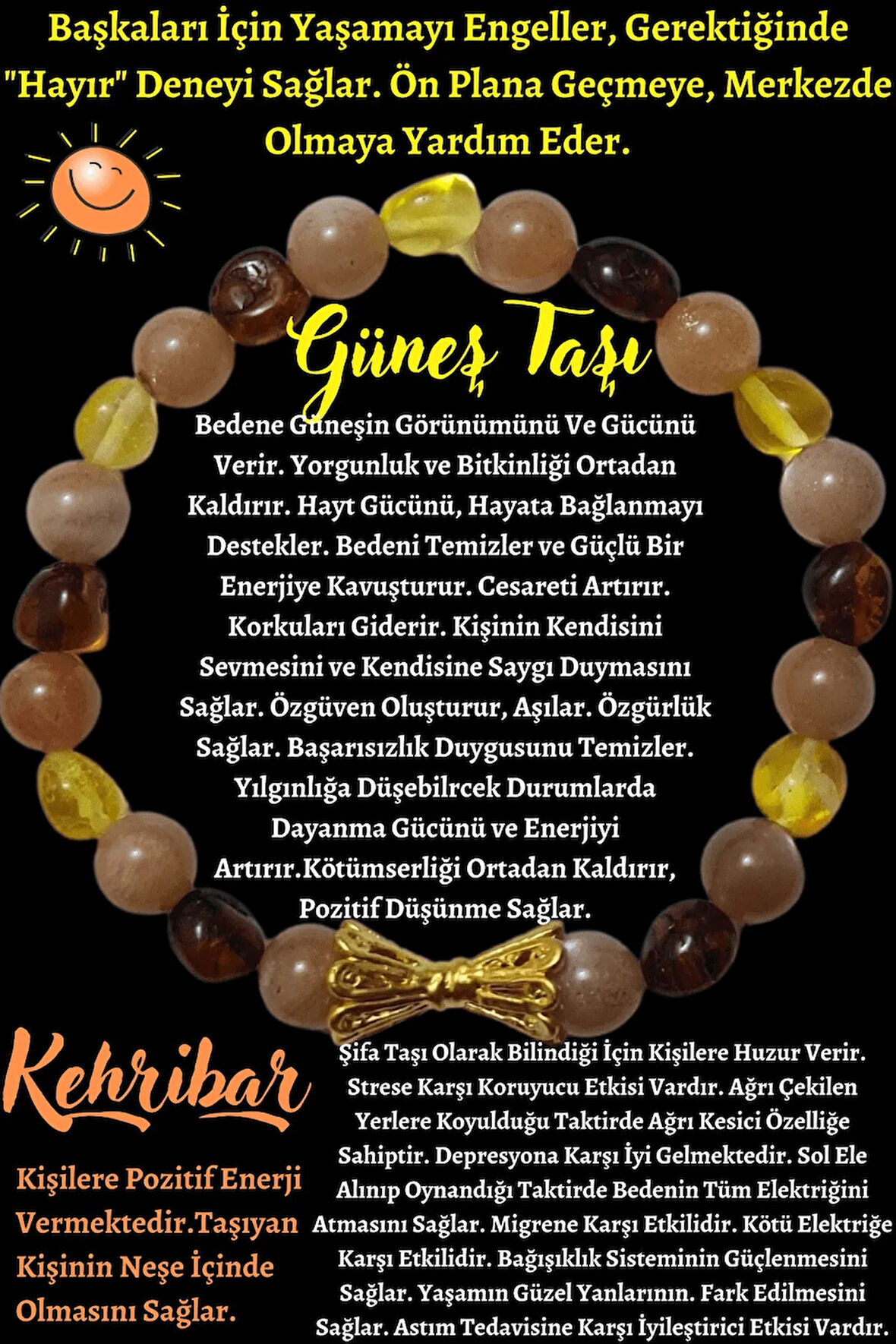 Doğal Taş Bileklik Kehribar, Güneş Taşı Aaa Kalite Orijinal Doğal Taş Sertifikalı Kehribar