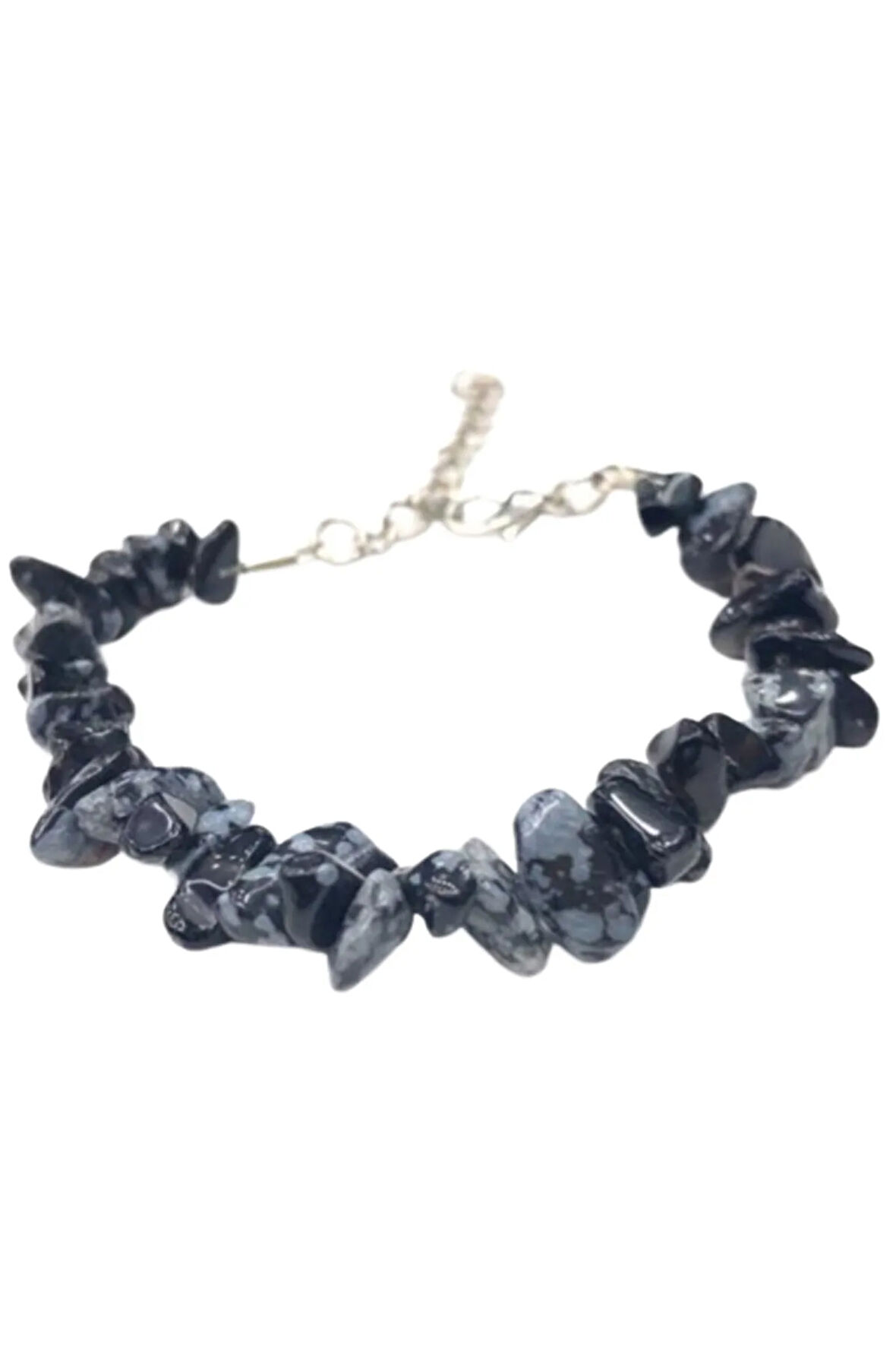 Sertifikalı Burç Bilekliği Doğal Taş Obsidyen Taşı