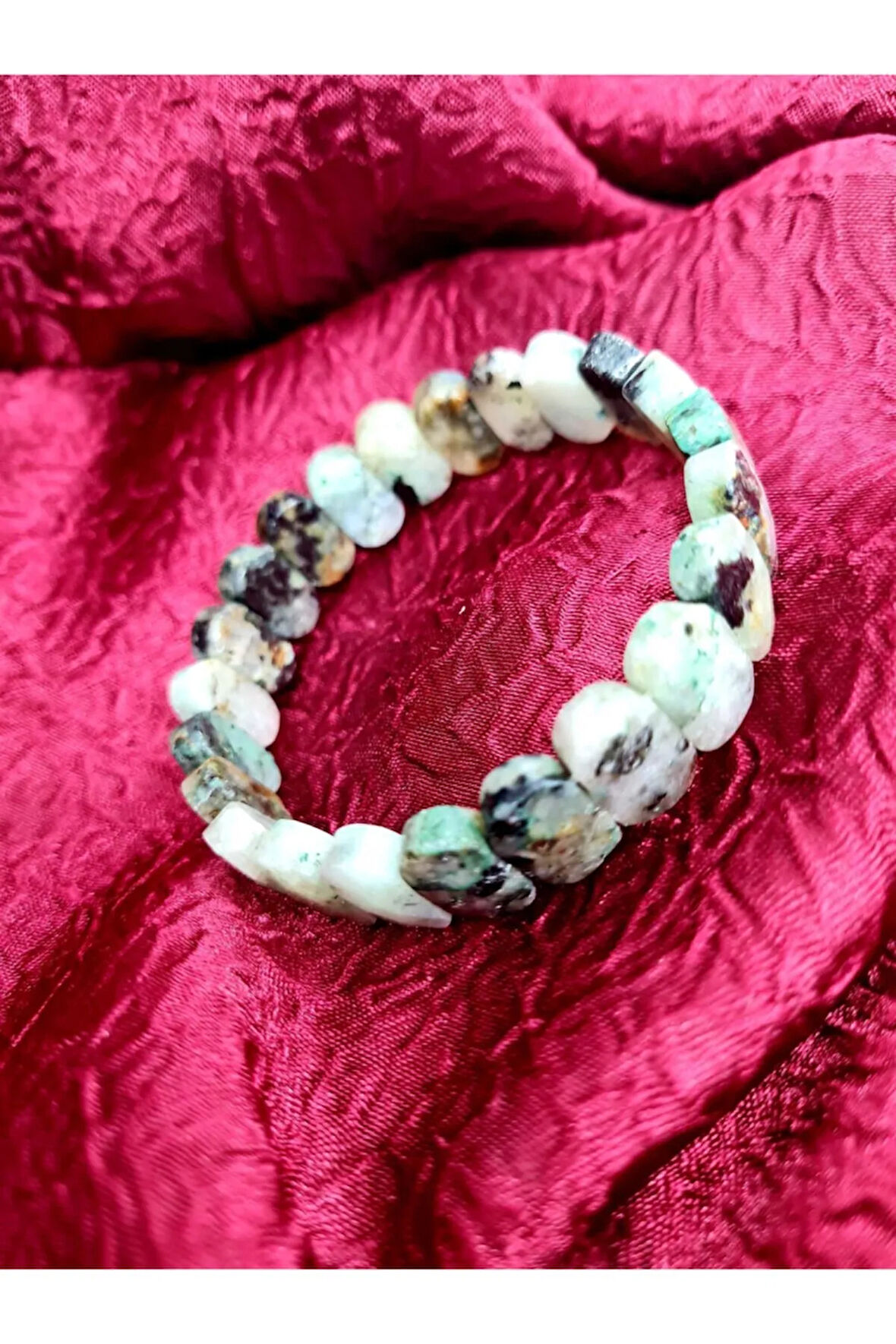 Sertifikalı Doğal Taş Kanada Yeşim Taşı Rolex Bileklik