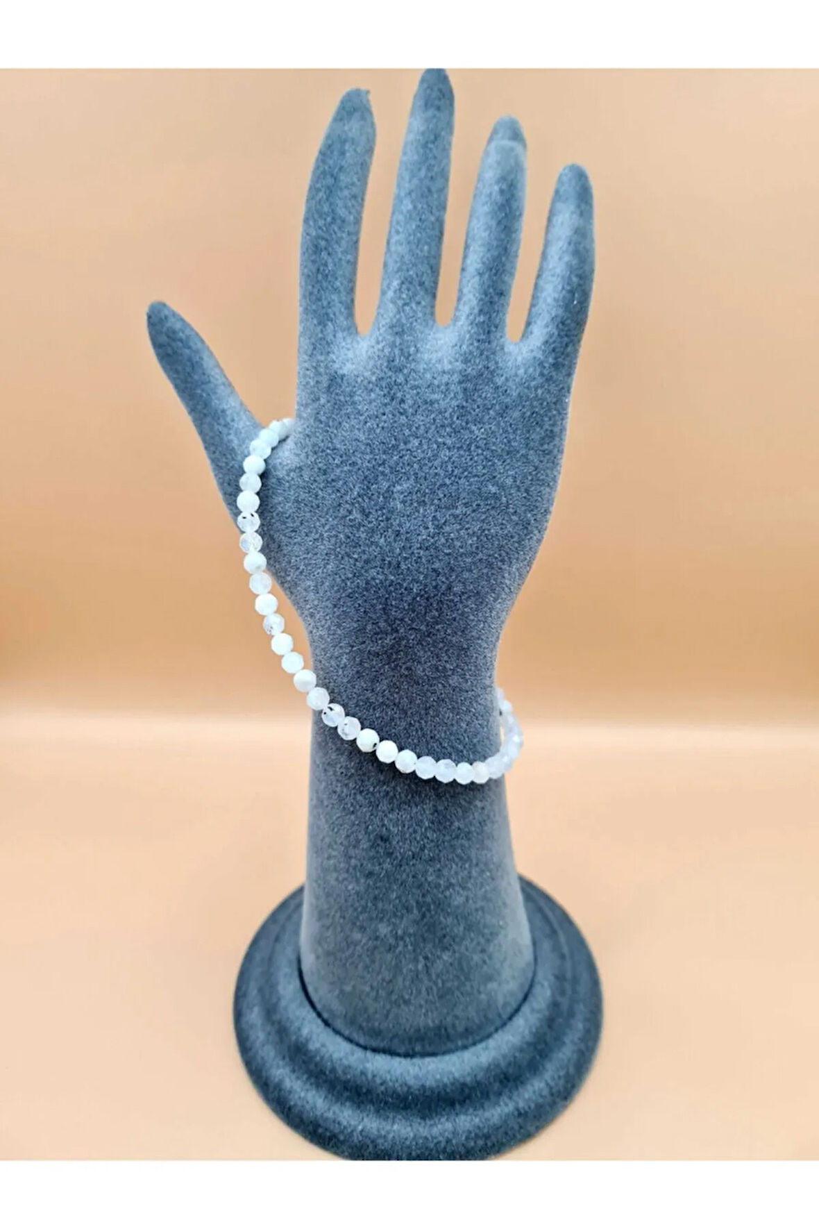 Sertifikalı Doğal Aytaşı (ZAYIFLAMA TAŞI) Bileklik 4 Mm Ince Özel Kesim