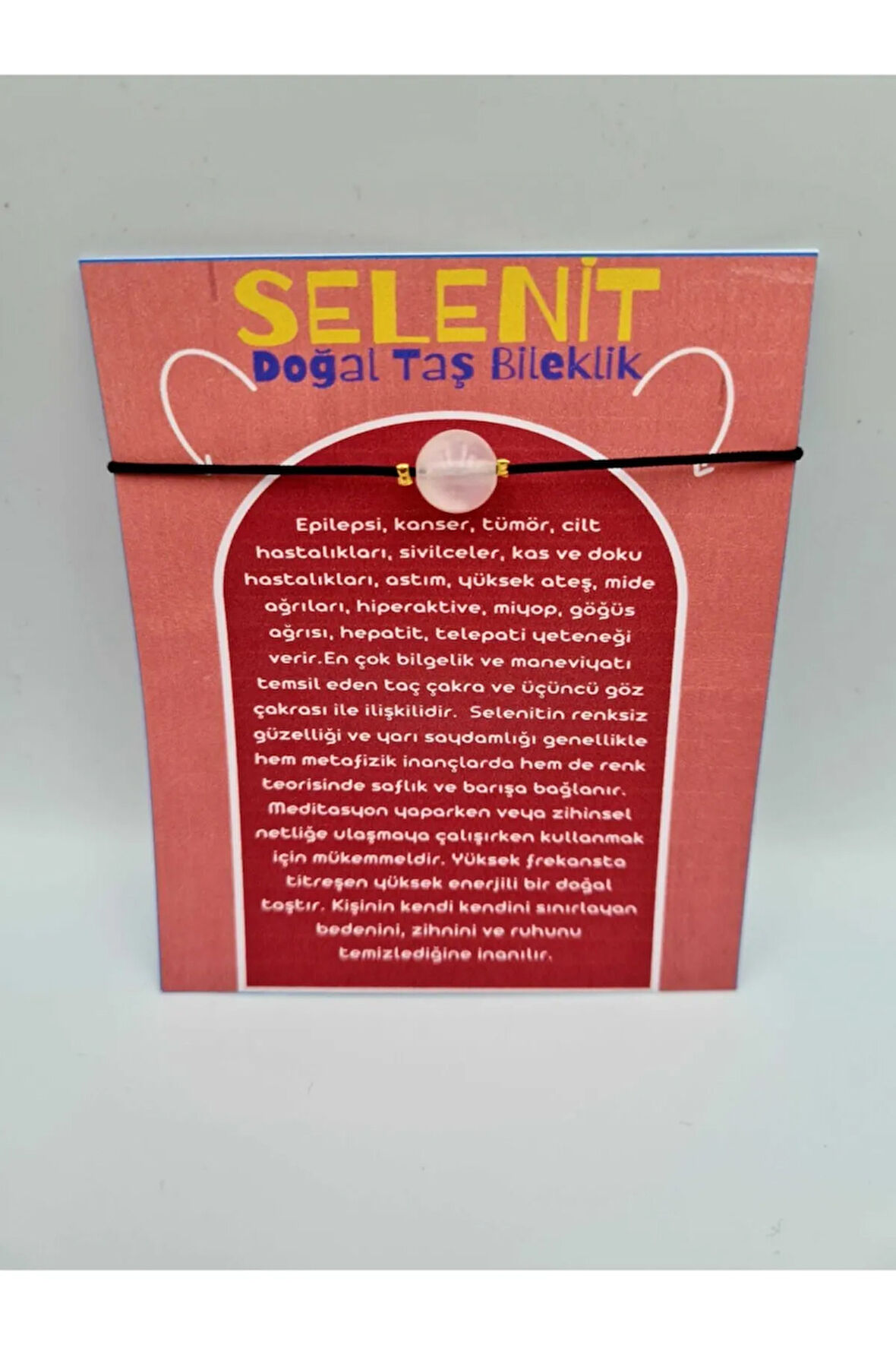 Sertifikalı Selenit Doğal Taş Bileklik