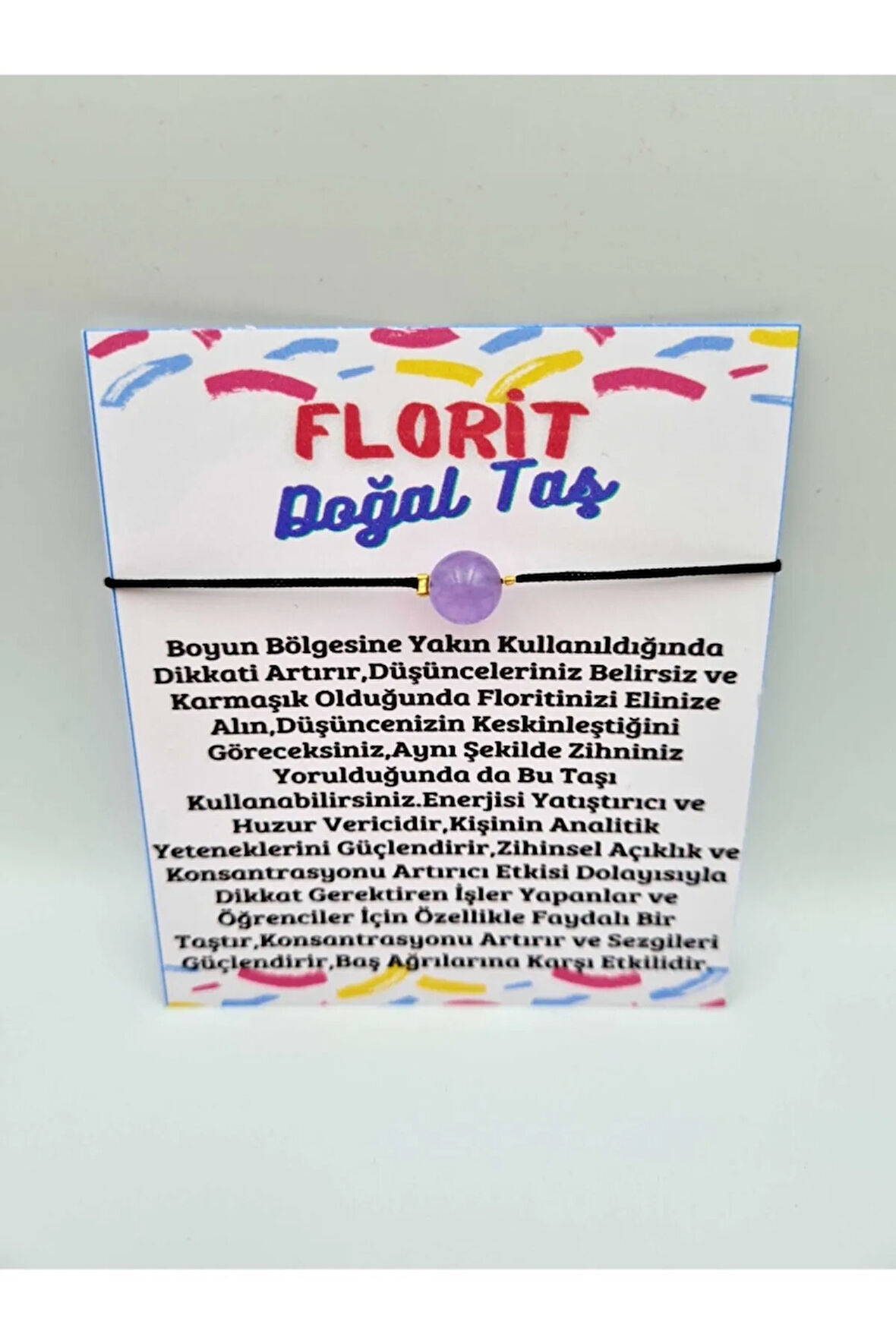 Sertifikalı Doğal Taş Florit Taşı Bileklik