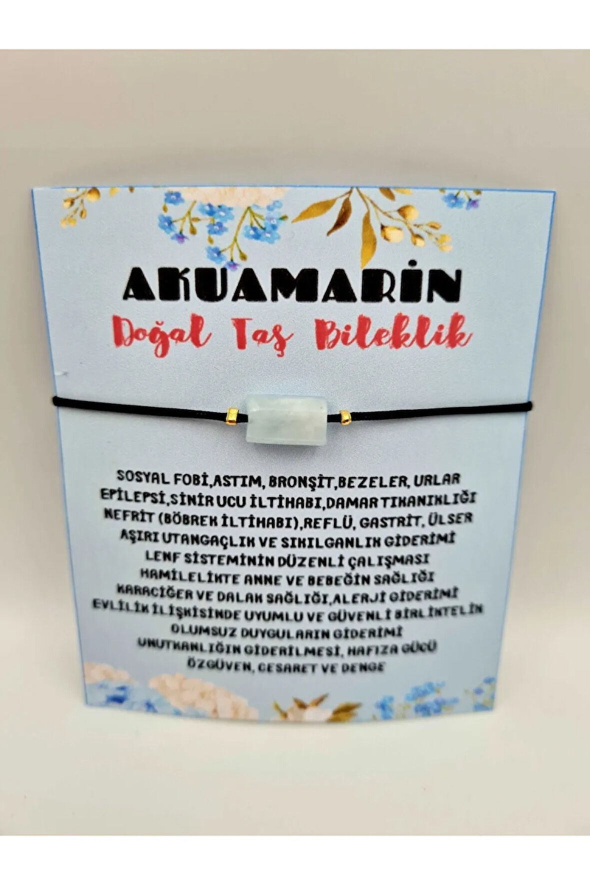 Sertifikalı Doğal Taş Akumarin Taşı Bileklik