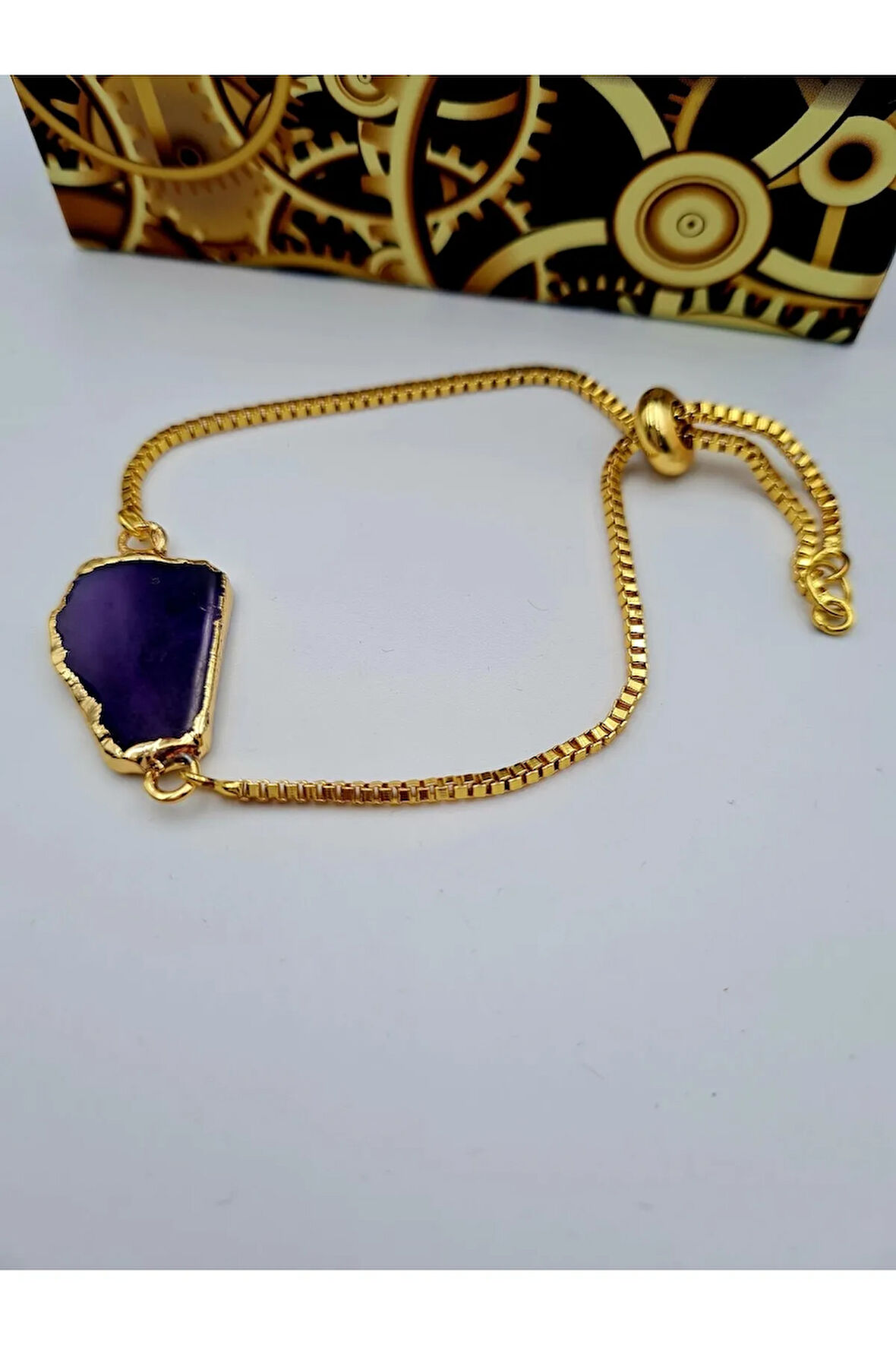 Sertifikalı Akik Orijinal Doğal Taş Bileklik Asansörlü Kilit Sistemi Aaa Kalite