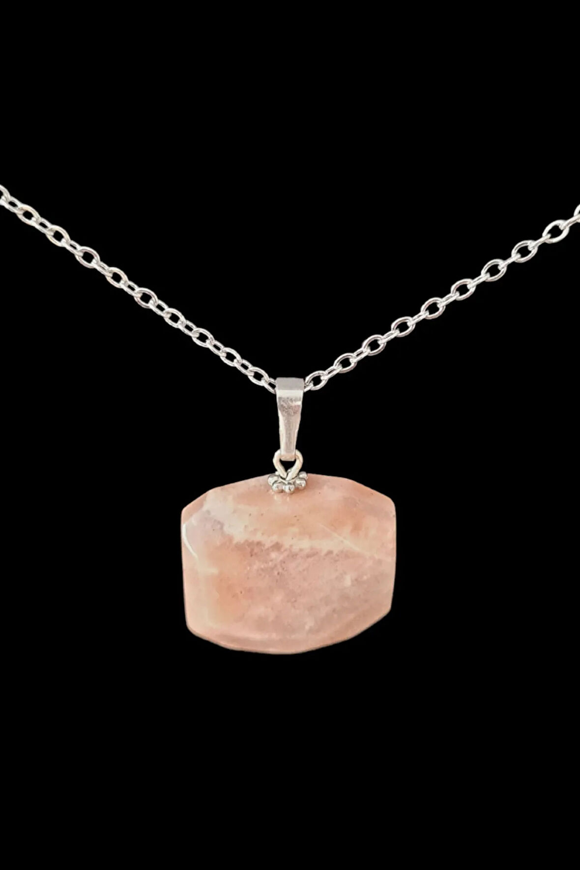 Sertifikalı Aytaşı Doğal Taş Kolye Aaa Kalite