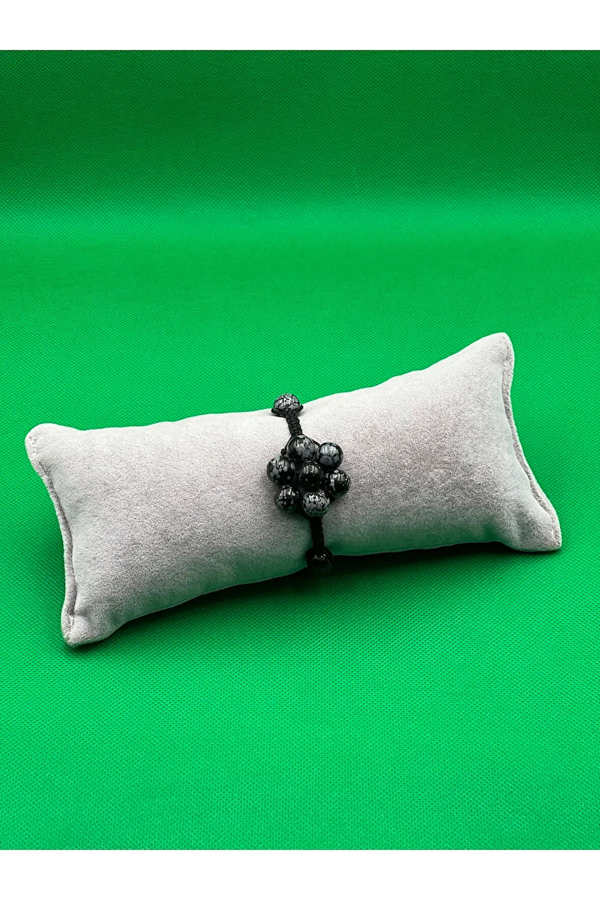 Sertifikalı Obsidyen Doğal Taş Bileklik Asansörlü Kilit Sistemi Aaa Kalite El Yapımı Bileklik 10mm