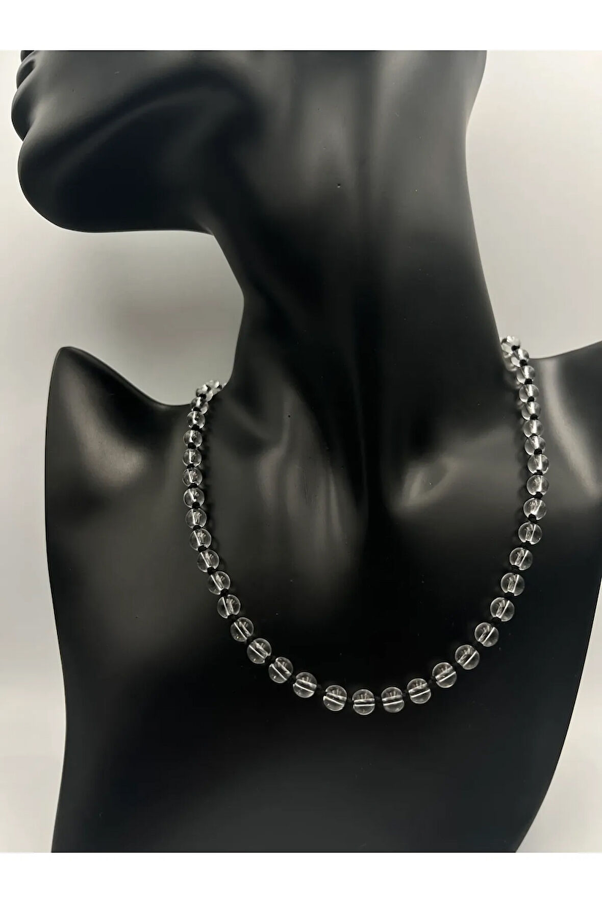 Sertifikalı Doğal Taş Kristal Kuvars Taşı Kolye Aaa Kalite 6mm