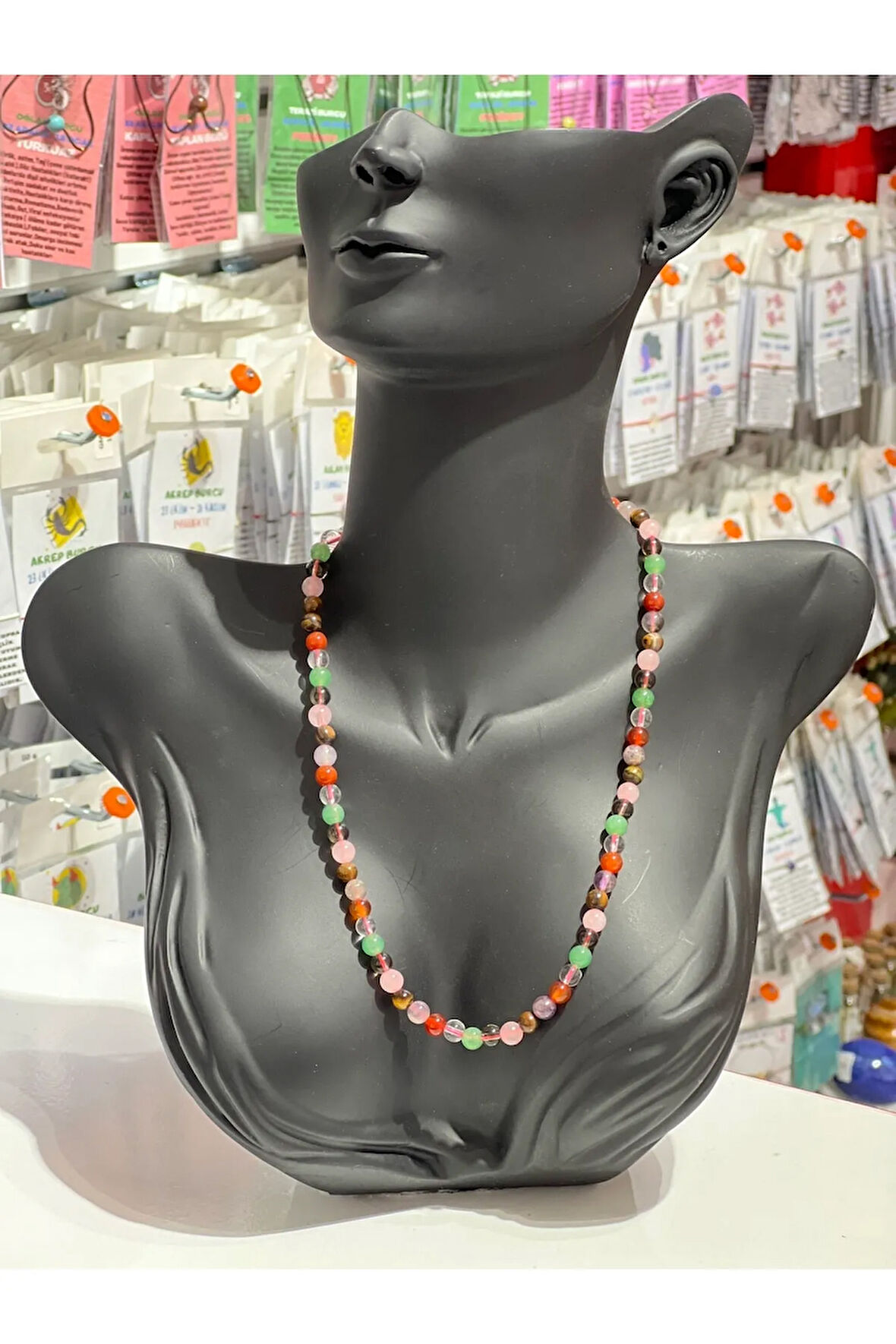 Sertifikalı Doğal Taş 7 Çakra Tasarım Kolye