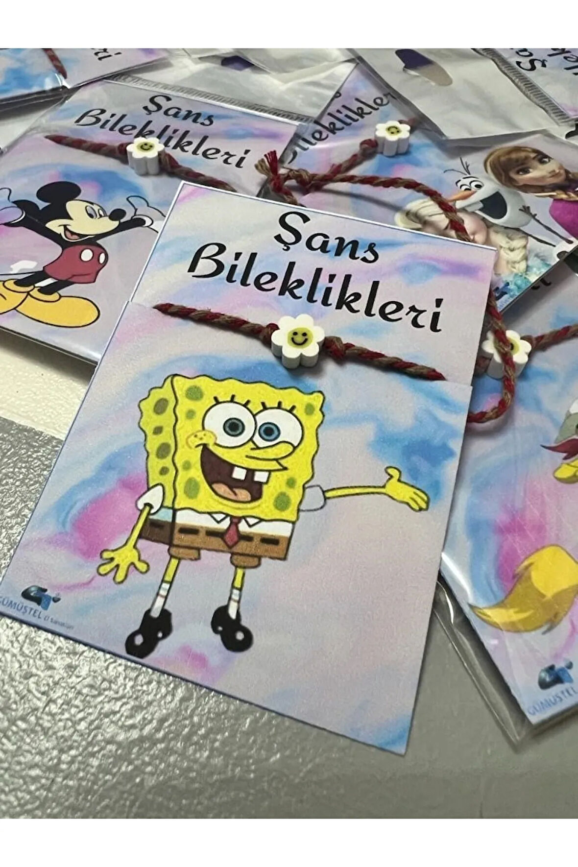 El Yapımı Şans Bileklik Fimo Karekterli Özel Kartlı Bileklik Sürpriz Hediyeli