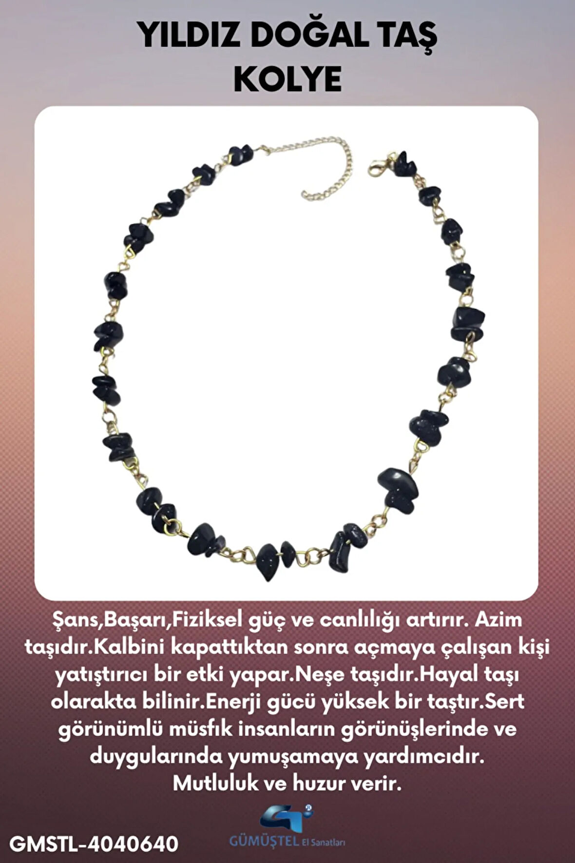 Sertifikalı Yıldız Doğal Taş Özel Tasarım Kolye Lacivert Aaa Kalite Sürpriz Hediyeli