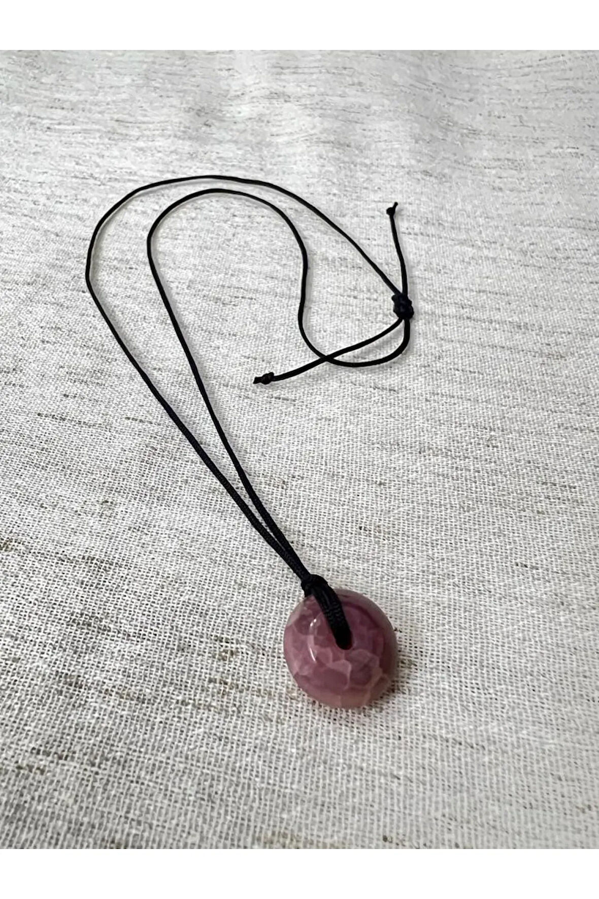 Sertifikalı Yosunlu Akik Doğal Taş Kolye Sürpriz Hediyeli Aaa Kalite Makrome Kapama